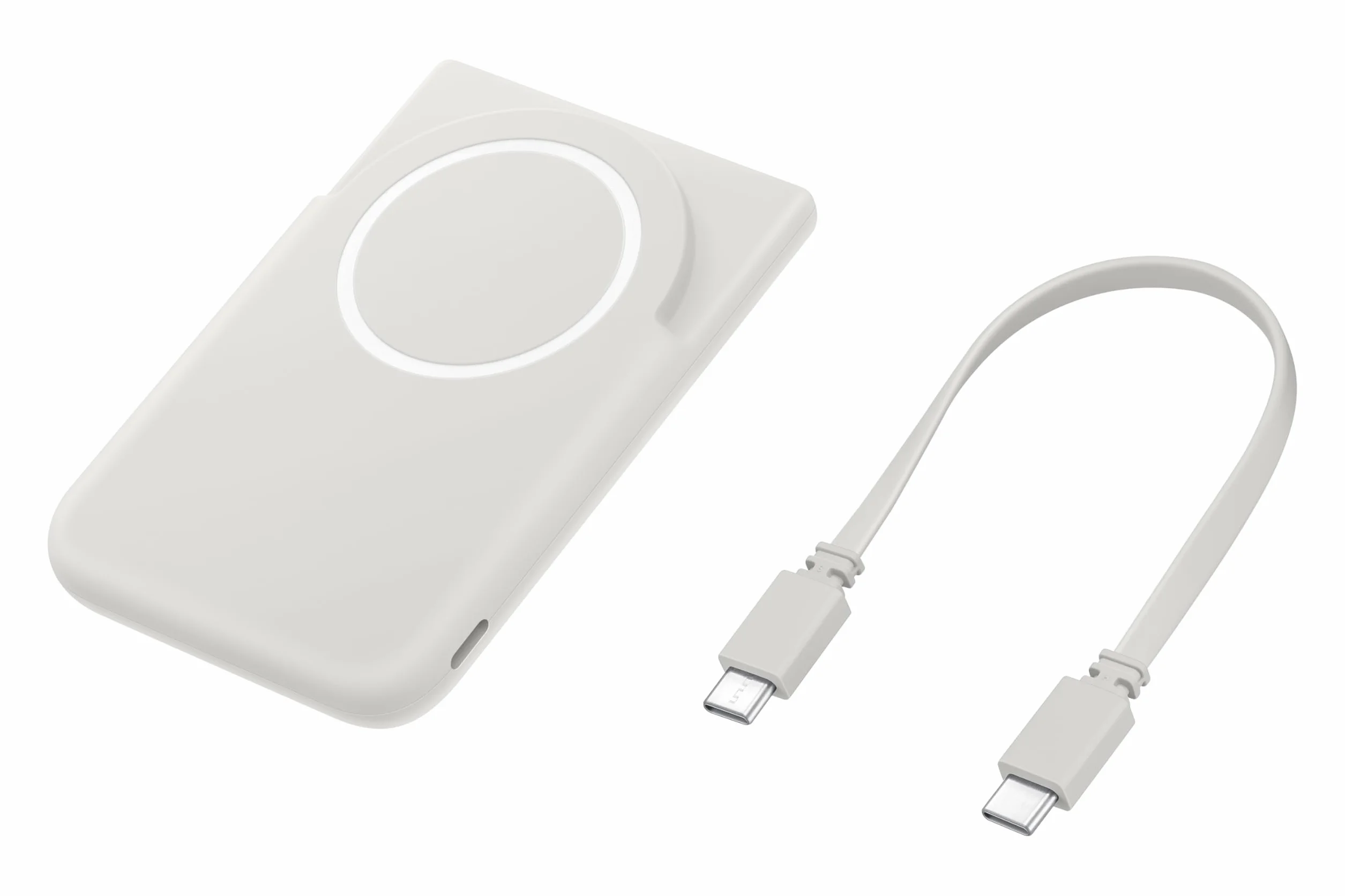 Samsung Magnet Wireless Battery Pack 5.000 mAh, Super Fast Charging 25W, Wireless 15W, cavalletto estraibile, 1 porta USB-C per la ricarica, compatibile con tecnologia Magnetic Power Profile, Gray