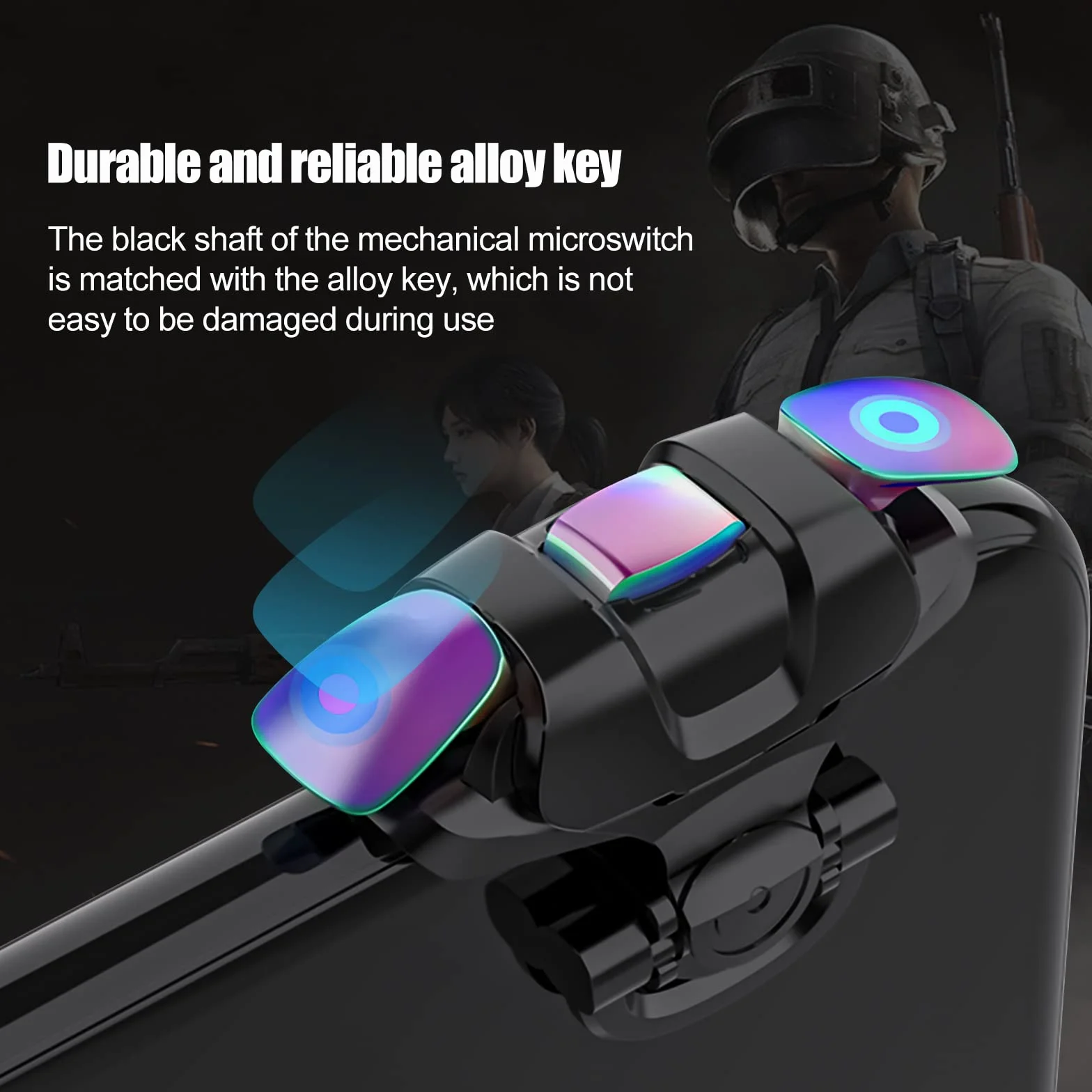 Newseego PUBG Mobile Game Trigger, PUBG Mobile Phone Trigger L1R1 Armor Style Colorful Pubg Game Trigger Spara Joystick di Controllo Sensibili Aim & Fire Game Pulsante Telefono per PUBG