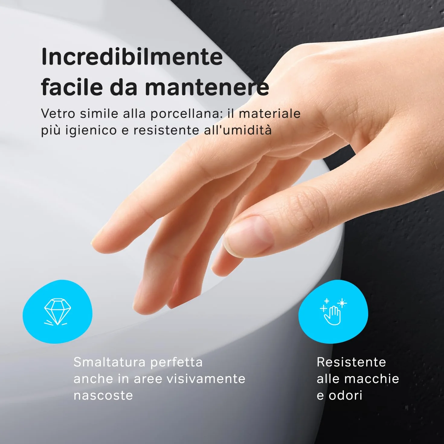 AM.PM Hit WC sospeso senza bordo con sedile abbassamento automatico FlashClean ceramica risciacquo profondo