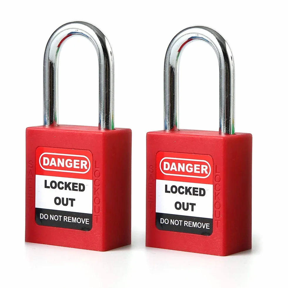 POFET Lockout Tagout Kit per interruttori e valvole con 2 tag, 1 lucchetto, 3 blocco interruttore, 2 lucchetto sicurezza, 1 borsa