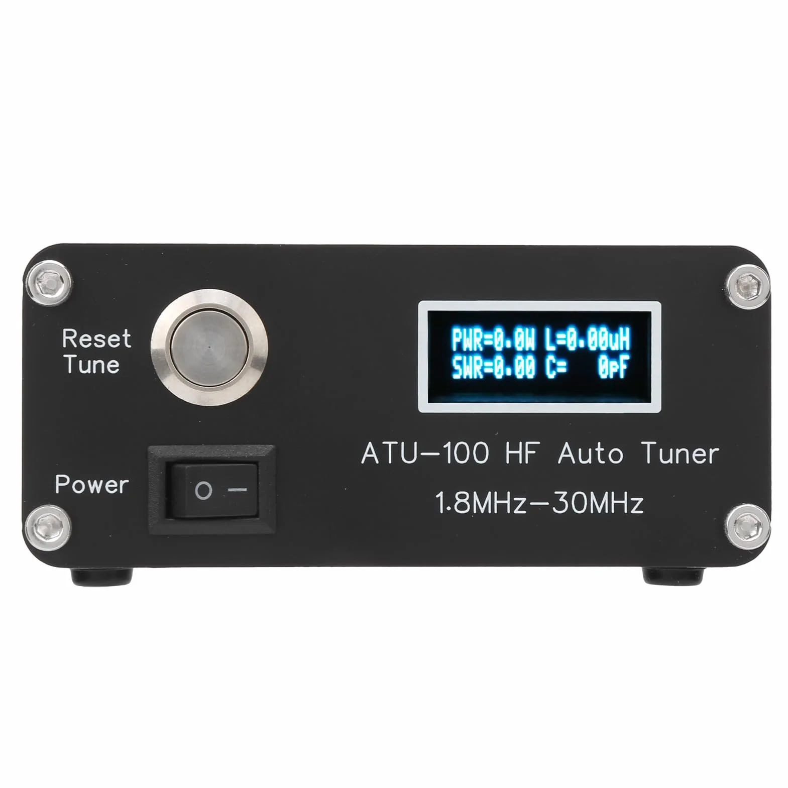 LiebeWH Sintonizzatore Antenna Automatico Tester in Lega di Alluminio Tester Sintonizzatore Antenna Tipo C 1.8-30 Mhz HY100 HAM 10-15 V CC