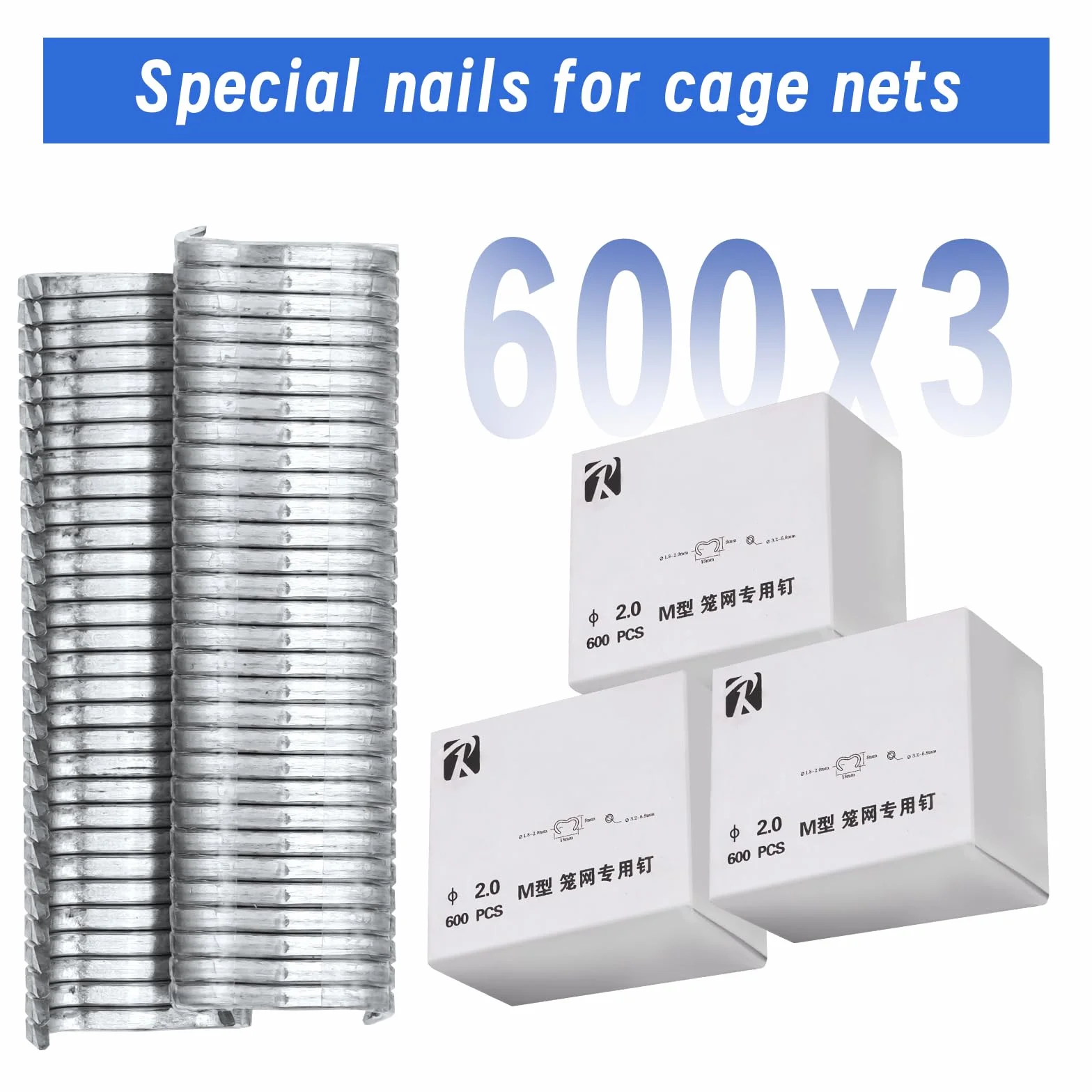 1800 pinze per recinzioni, anelli Hog