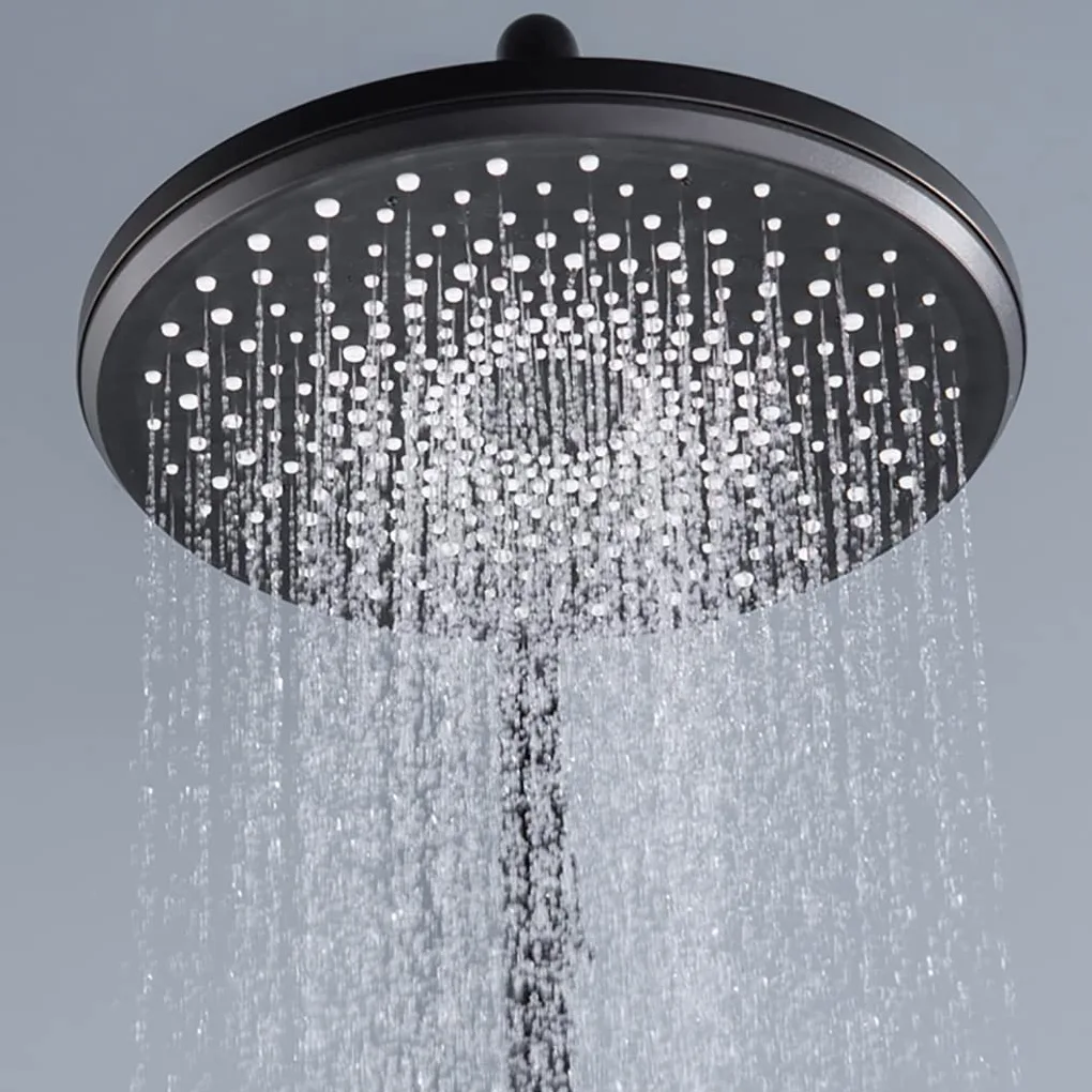 Set Doccia con Rubinetto e Display Digitale a LED, Montaggio a Parete, soffione da 10 Pollici, doccetta, soffione Bidet, Spazzolato