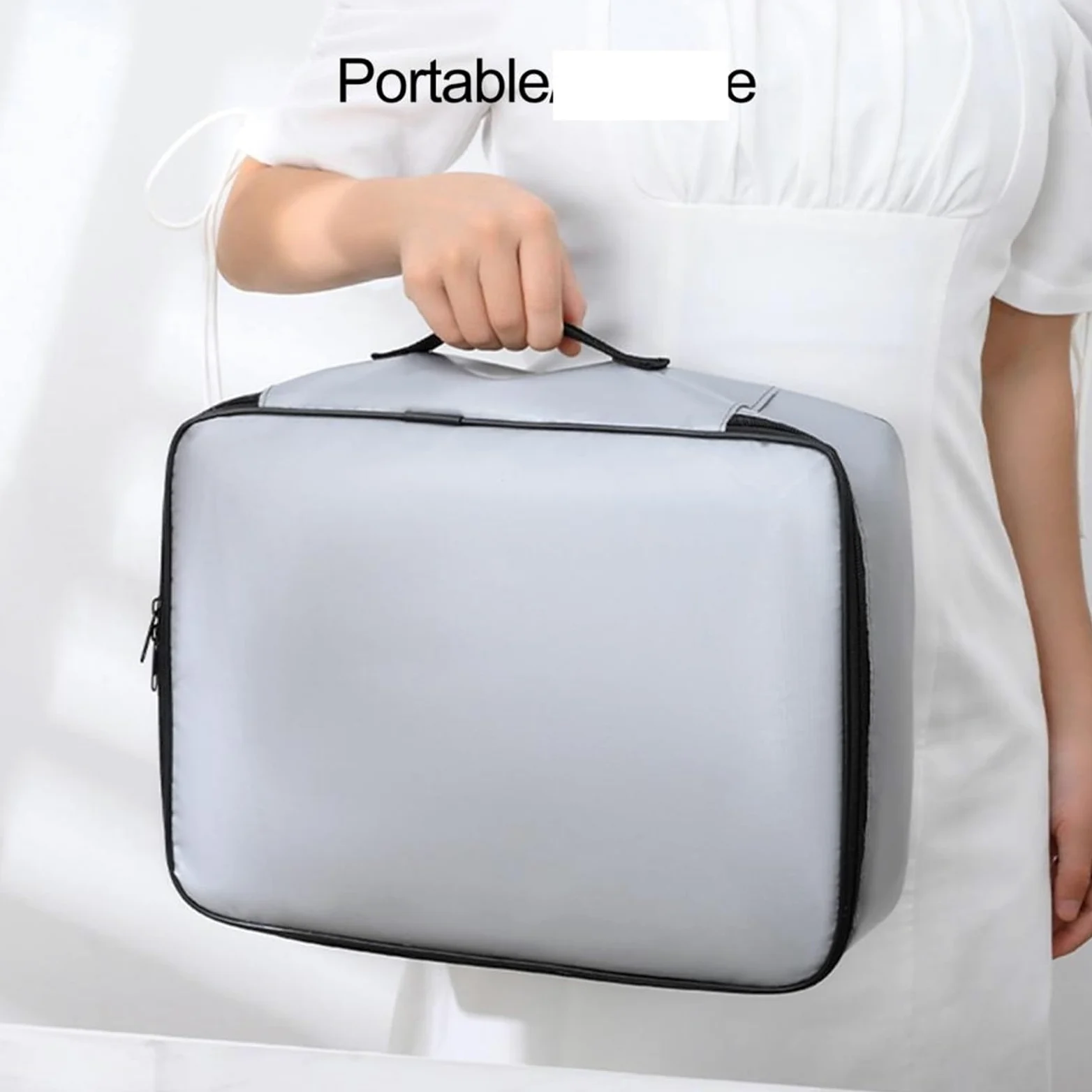 Borsa for documenti impermeabile for organizer di file con custodia for a 3 strati blocco password for viaggi a casa for certificati Per Domestico(Grey)