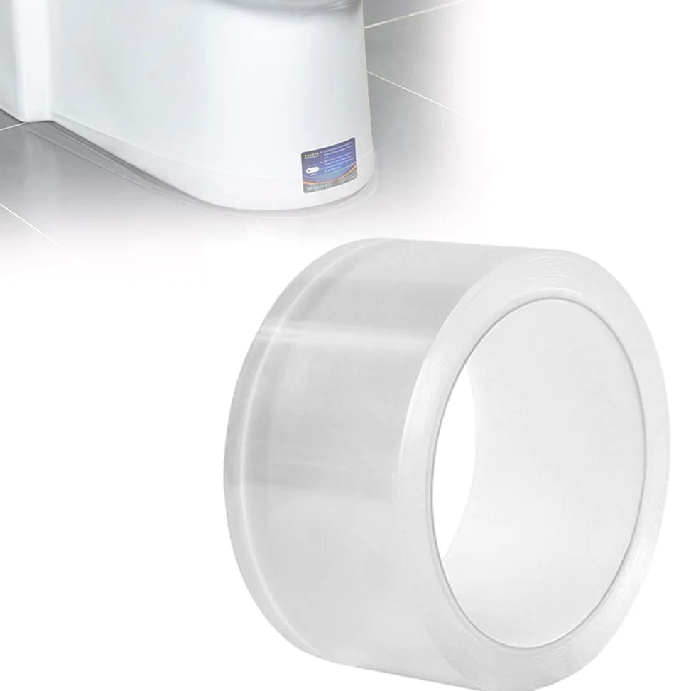 Vasca da Bagno Caulk Striscia di Nastro Sigillante, Striscia Sigillante per Nastro Adesivo per Bagno e Cucina, Striscia Adesiva per Mastice per Bagno, Cucina, WC, Angolo Parete, 4 Pezzi,5cmx10m