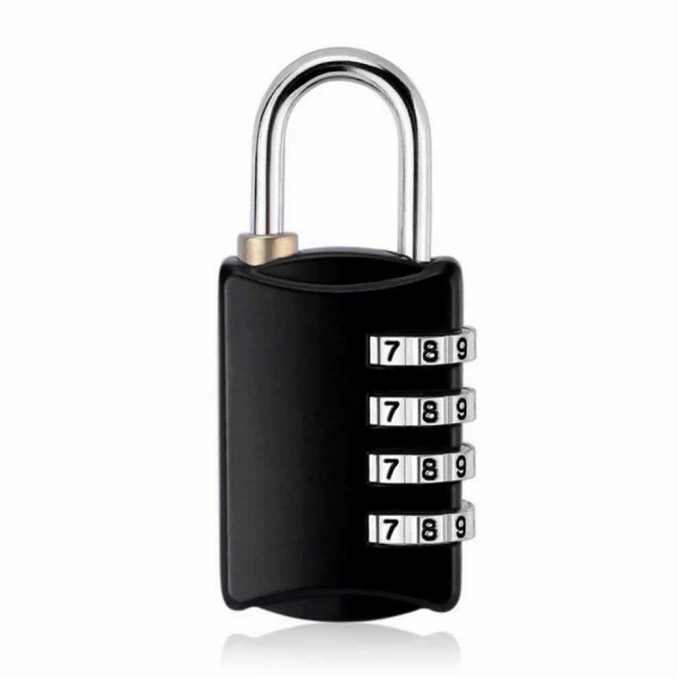 Lucchetti a combinazione， Lucchetti per valigie Lucchetto con password a 4 cifre, lucchetto di sicurezza for valigia e bagaglio, lucchetto for armadietto della palestra(Parent,Black)