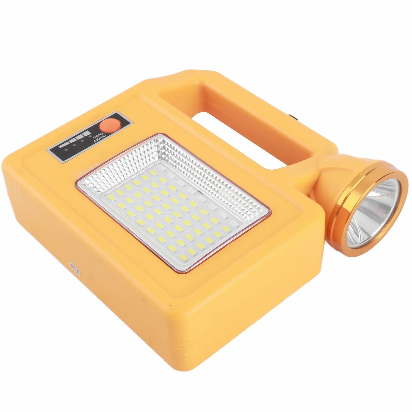 Torcia Solare LED Ricaricabile Impermeabile Multifunzione per Campeggio Ed Emergenza 6000mAh Materiale ABS