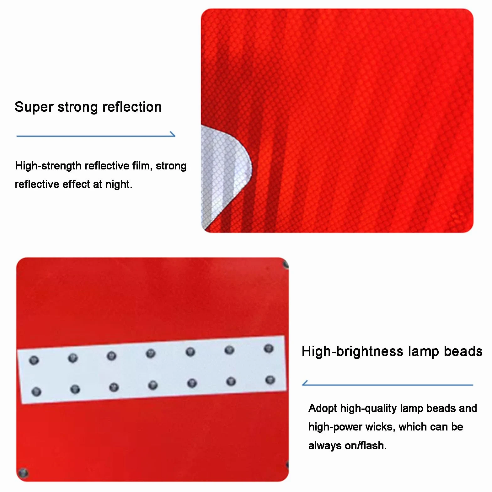 Segnaletica di sicurezza solare - Divieto di accesso, 60 cm/76 cm alluminio segnaletica stradale di divieto di accesso, materiale riflettente di qualità professionale (Rosso, 60cm)