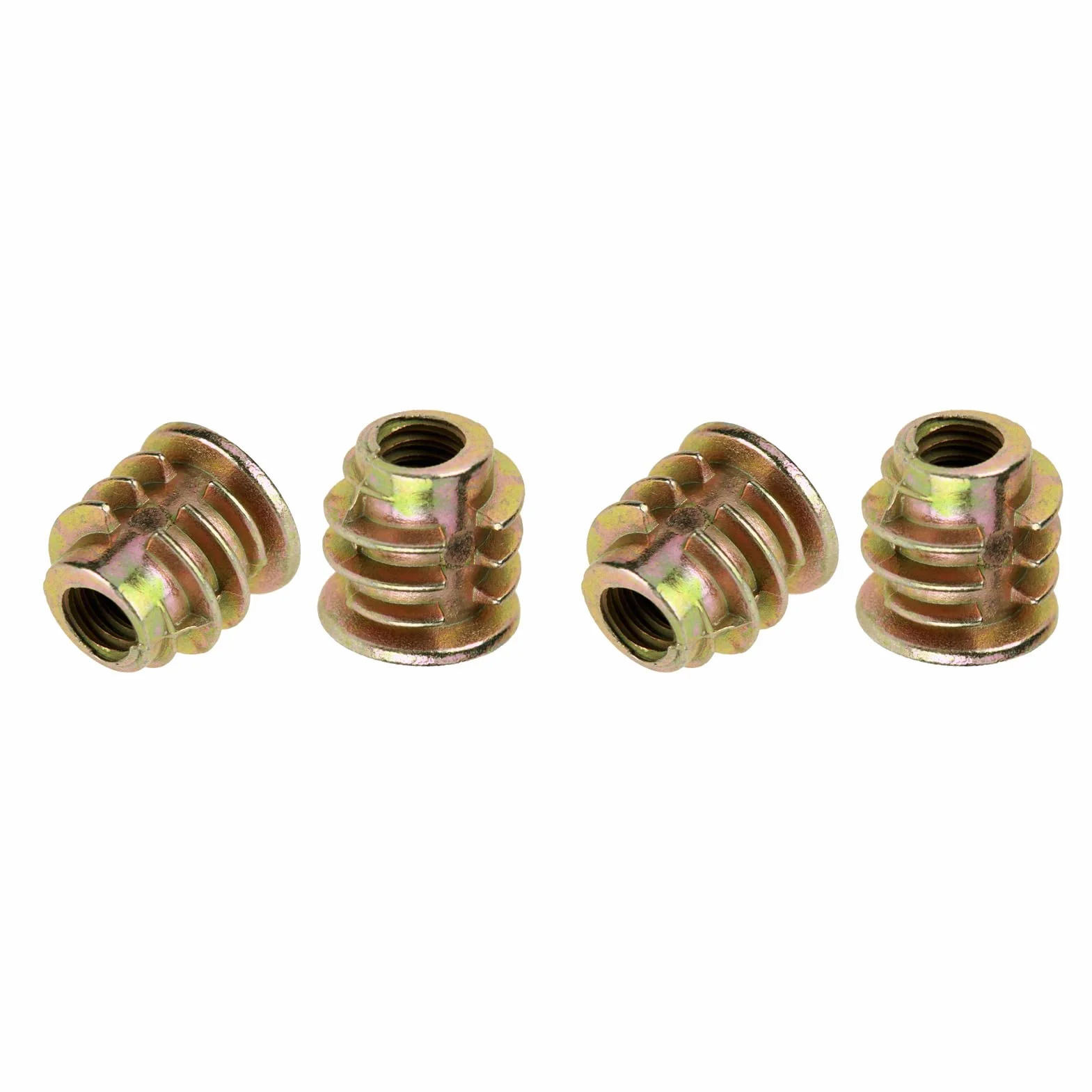 Boccole Filettate per Legno M4 x 8 mm Inserti Esagonali in Lega di Zinco 50 Pezzi