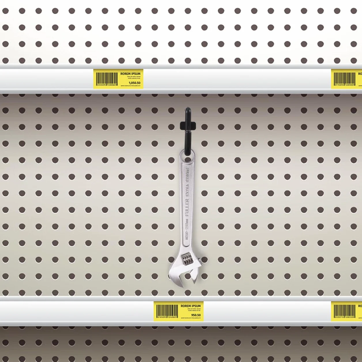 Mobestech 50 Pezzi Gancio Portaoggetti Pegboard Ganci Per Pannelli Forati Officina Plastica