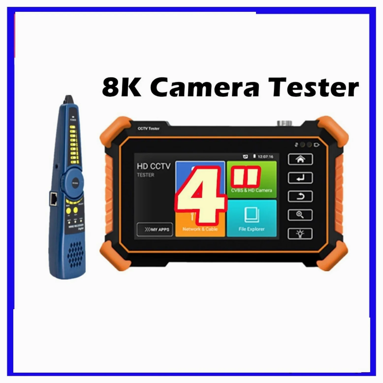 tester di rete, Tester Portatile For Telecamere IP CCTV 8K 8MP AHD CVI TVI Analogico For Cavi WIFI UTP - Perfetto For Installazioni(IPC-1900C Plus)