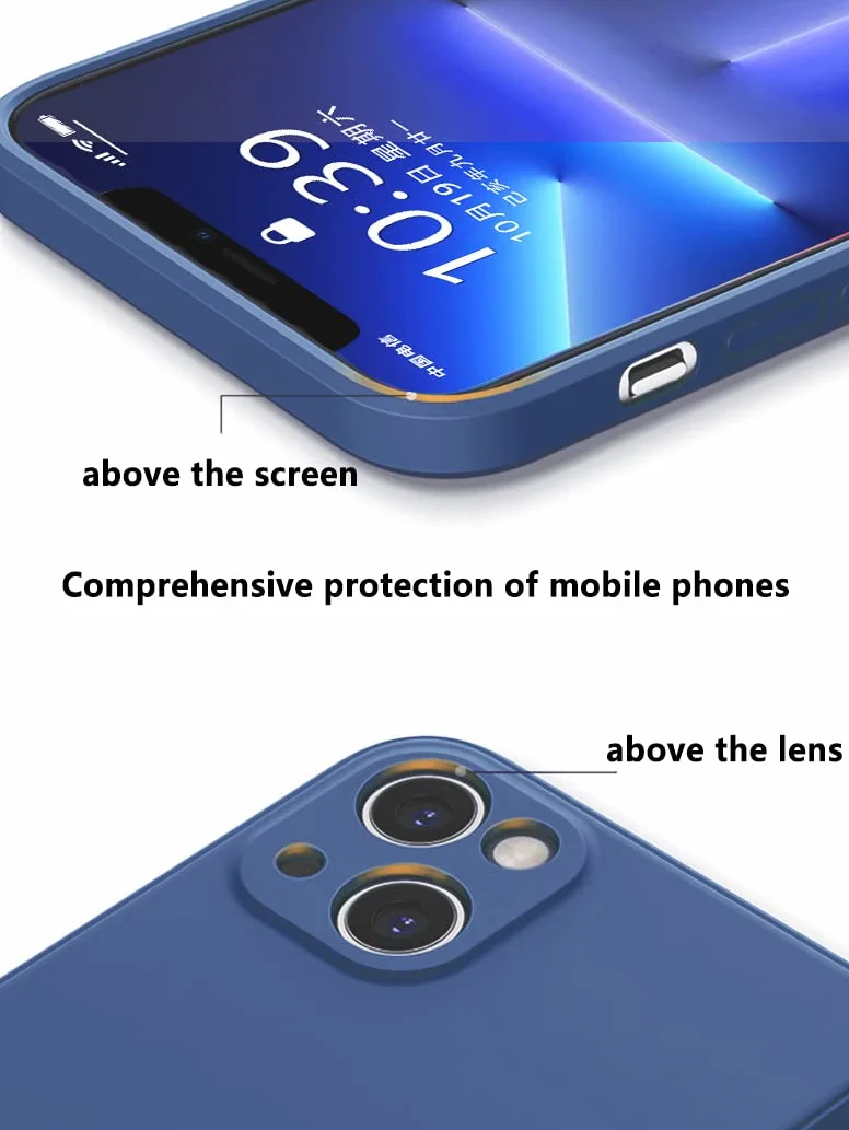 Topme Cover per Samsung Galaxy A33 5G (6.4" Inches) Custodia Case, Protezione Della Pelle Della Custodia in Silicone Tpu - Blu zaffiro