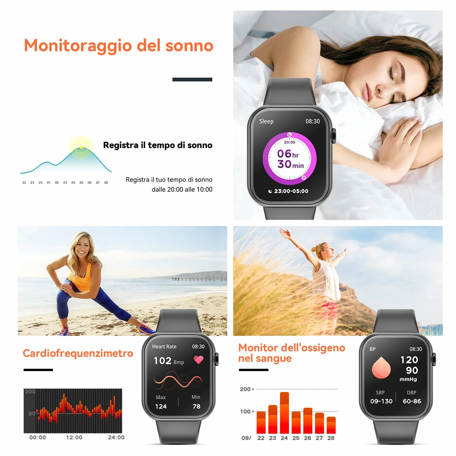 Hwagol Smartwatch Uomo Donna, 1.85'' Orologio Smartwatch con Chiamata Bluetooth, Smart Watch con Contapassi/Sonno/SpO2/Cardiofrequenzimetro, 140+ Sportive Orologio Fitness per Android iPhone