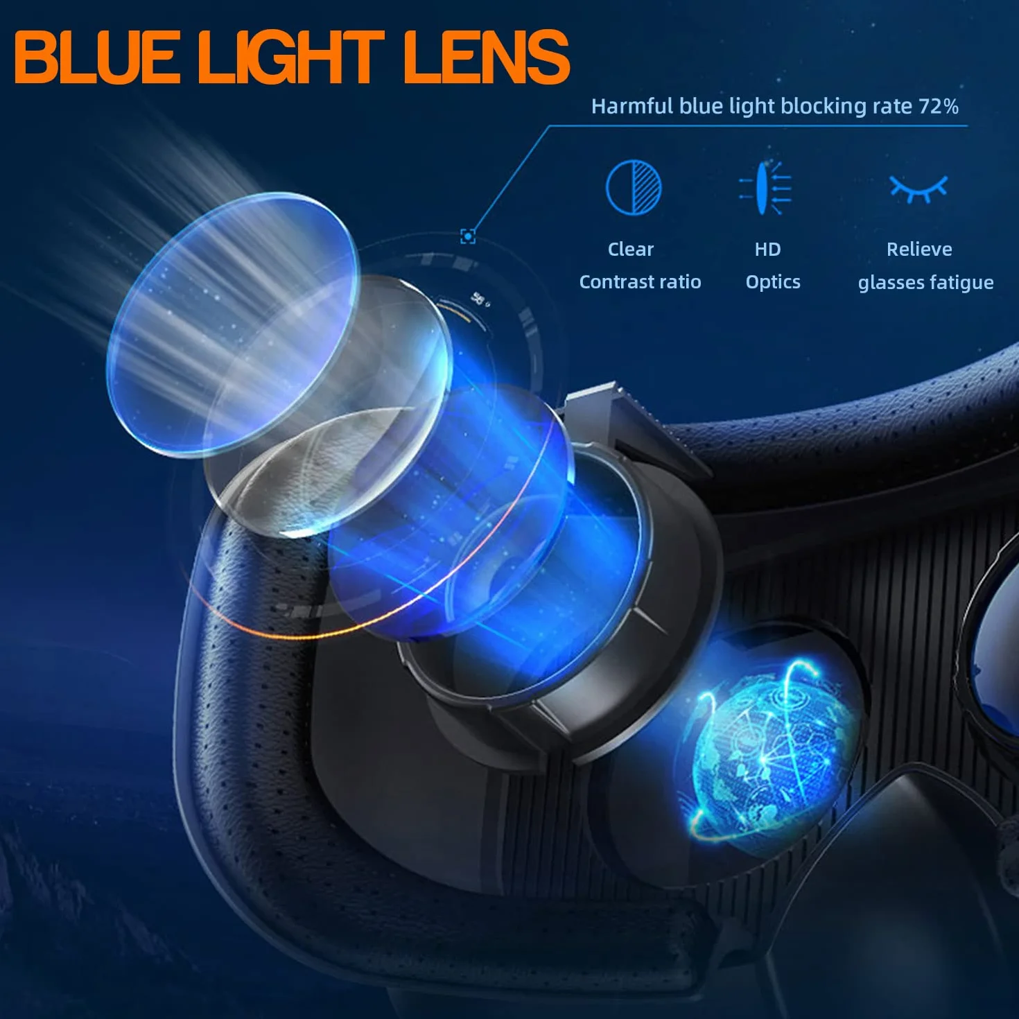 Occhiali VR 3D per Smartphone, 3D Visore Realtà Virtuale, HD VR per Film & Giochi, Compatibile con la Maggior parte degli Smartphone (4,7-6,7 Pollici). Regalo di Natale Perfetto.