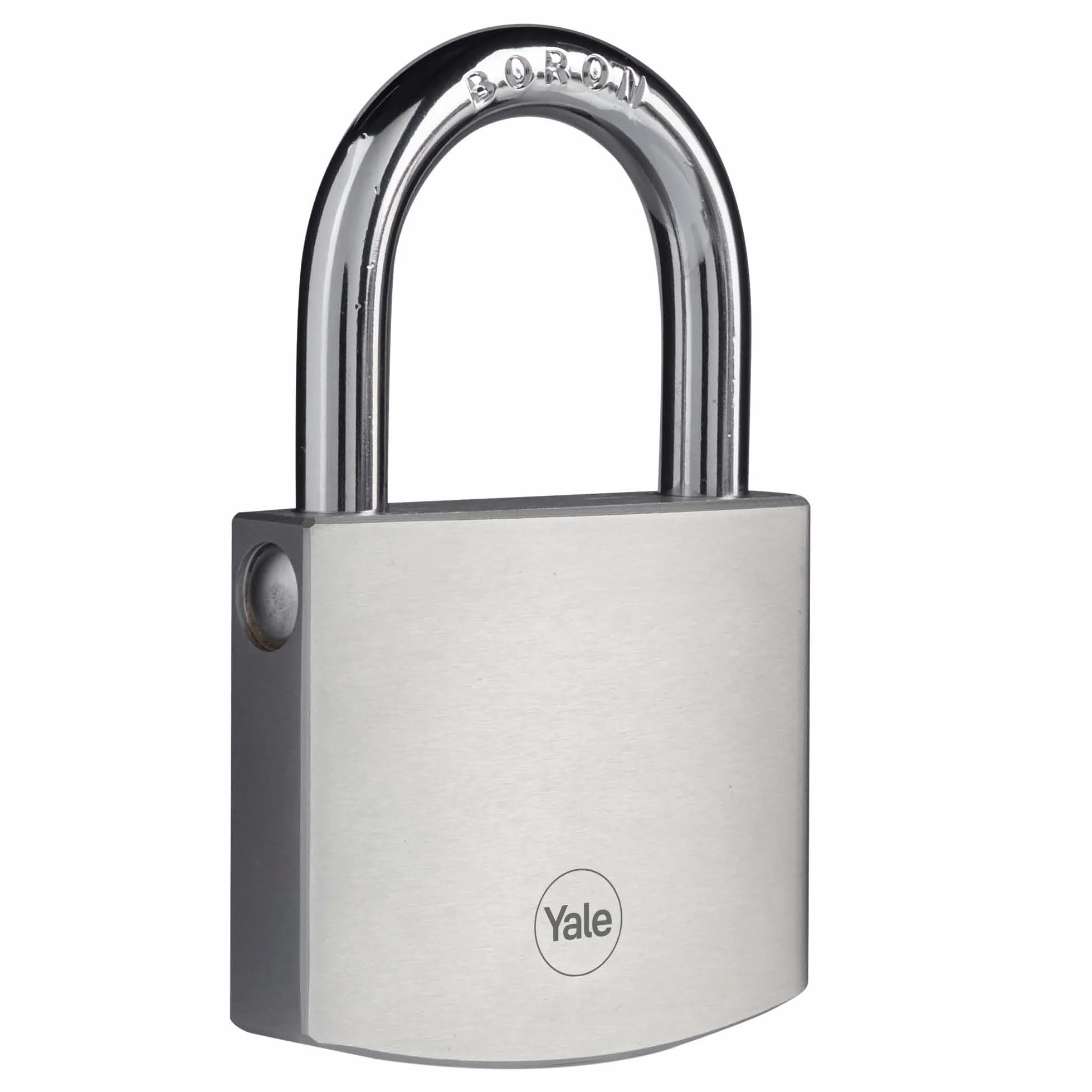 Yale Y120DB/60/135/1 - Lucchetto Alta Sicurezza in Ottone Cromato 60 mm, Arco in Boro, Doppia Chiusura, Resistente per Esterno, Testato EN12320, per Garage e Cancello
