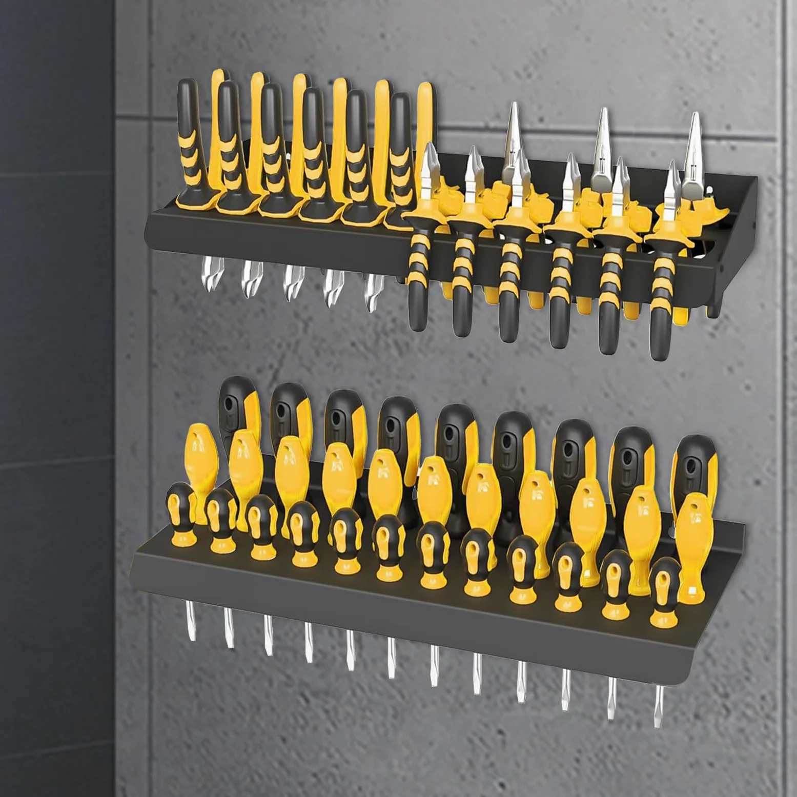 Rastrelliera Porta Cacciaviti Multifunzionale Organizer Porta Attrezzi | Rastrelliera da Parete in Ferro Robusto per Cacciaviti Multifunzionale, Portautensili per Dormitorio, Casa, Officina, Soggi