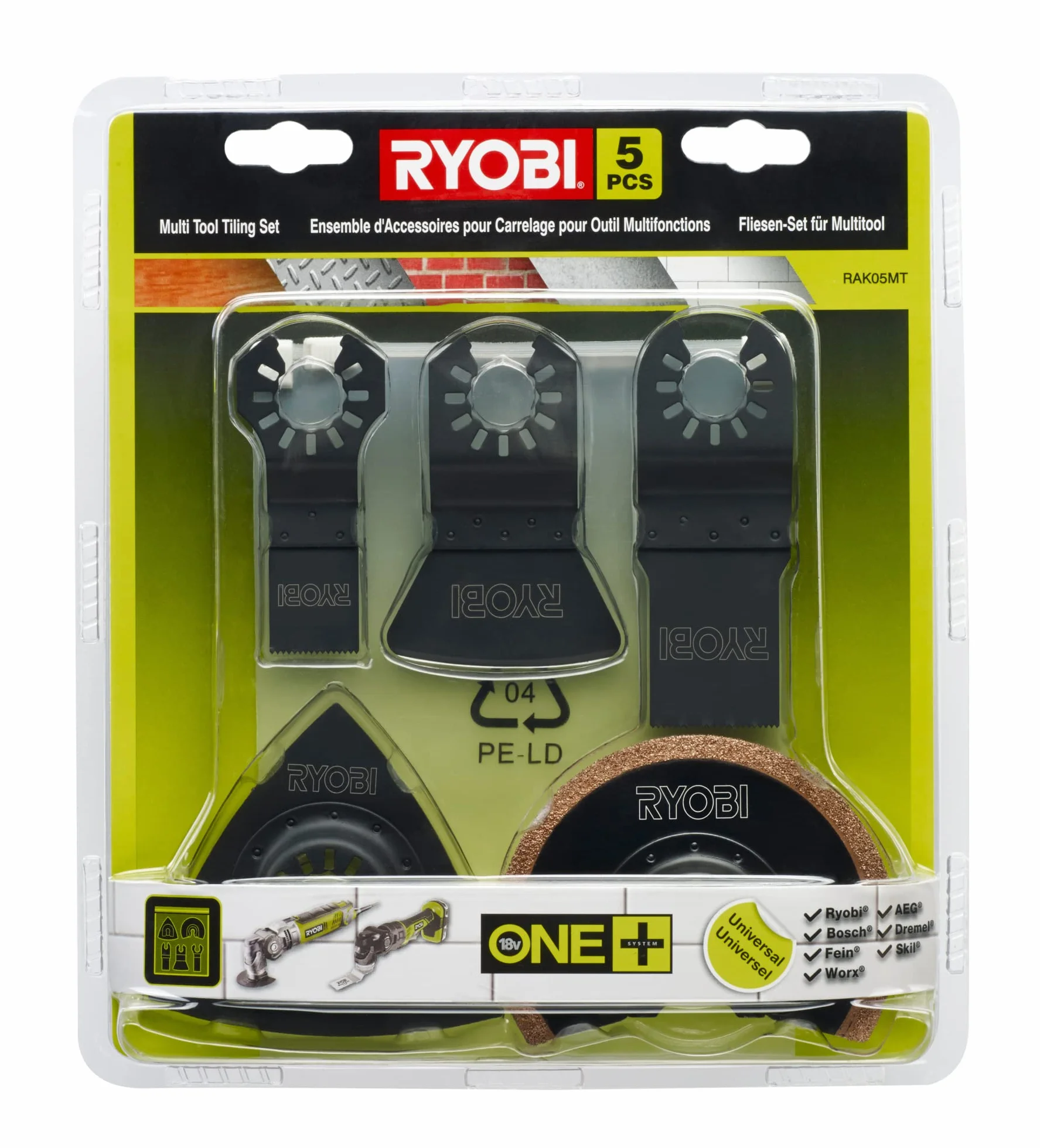 Ryobi Multiutensile Kit Piastrelle 5 Pezzi