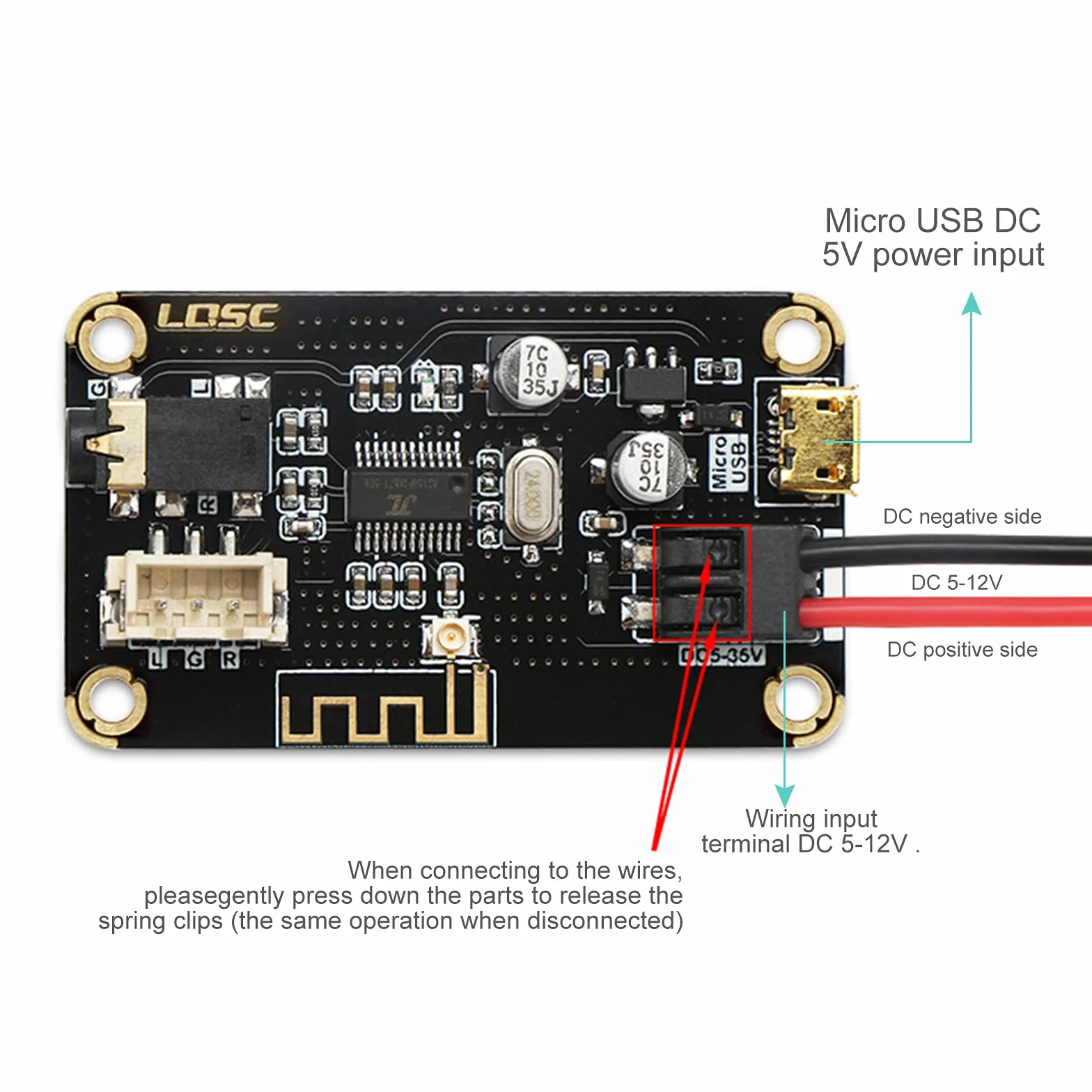 RUZHI Modulo Bluetooth Scheda Audio Stereo MP3 DC 5-35V Portatile Decodificatore Elettronico Senza Fili Chip Cuffie Stereo DIY