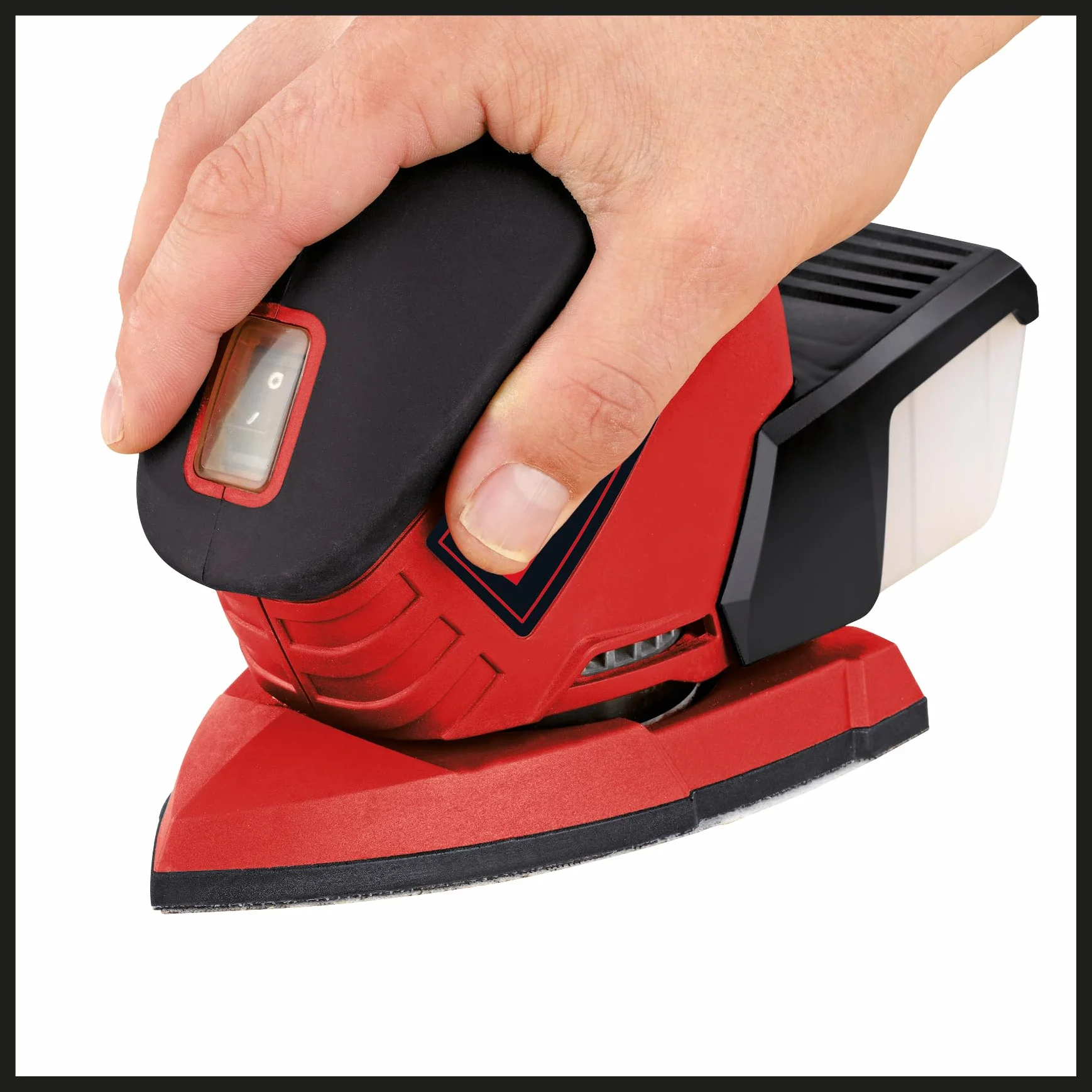 Einhell TE-OS 1320 LEVIGATRICE ORBITALE PALMARE (tensione 220 V, potenza 130 W, oscillazioni al min. 24000, ampiezza oscillazioni 2 mm, platorello 150 x 150 x 100 mm, Inclusi 3 fogli carta abrasiva)