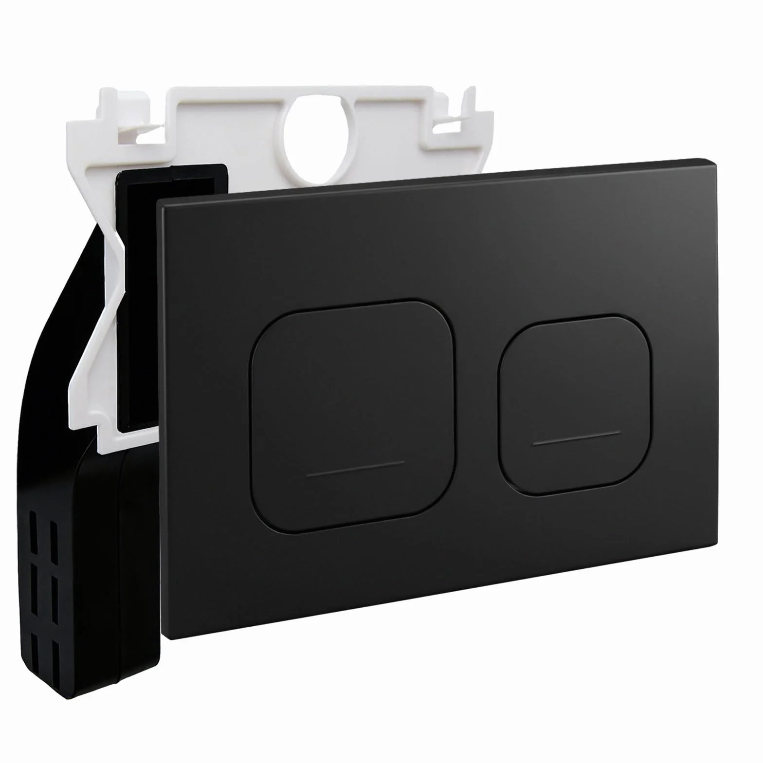 Empyreal Placca di scarico WC Compatibile con Geberit Duofix Sigma e Delta 246 x 164 mm Nero Opaco