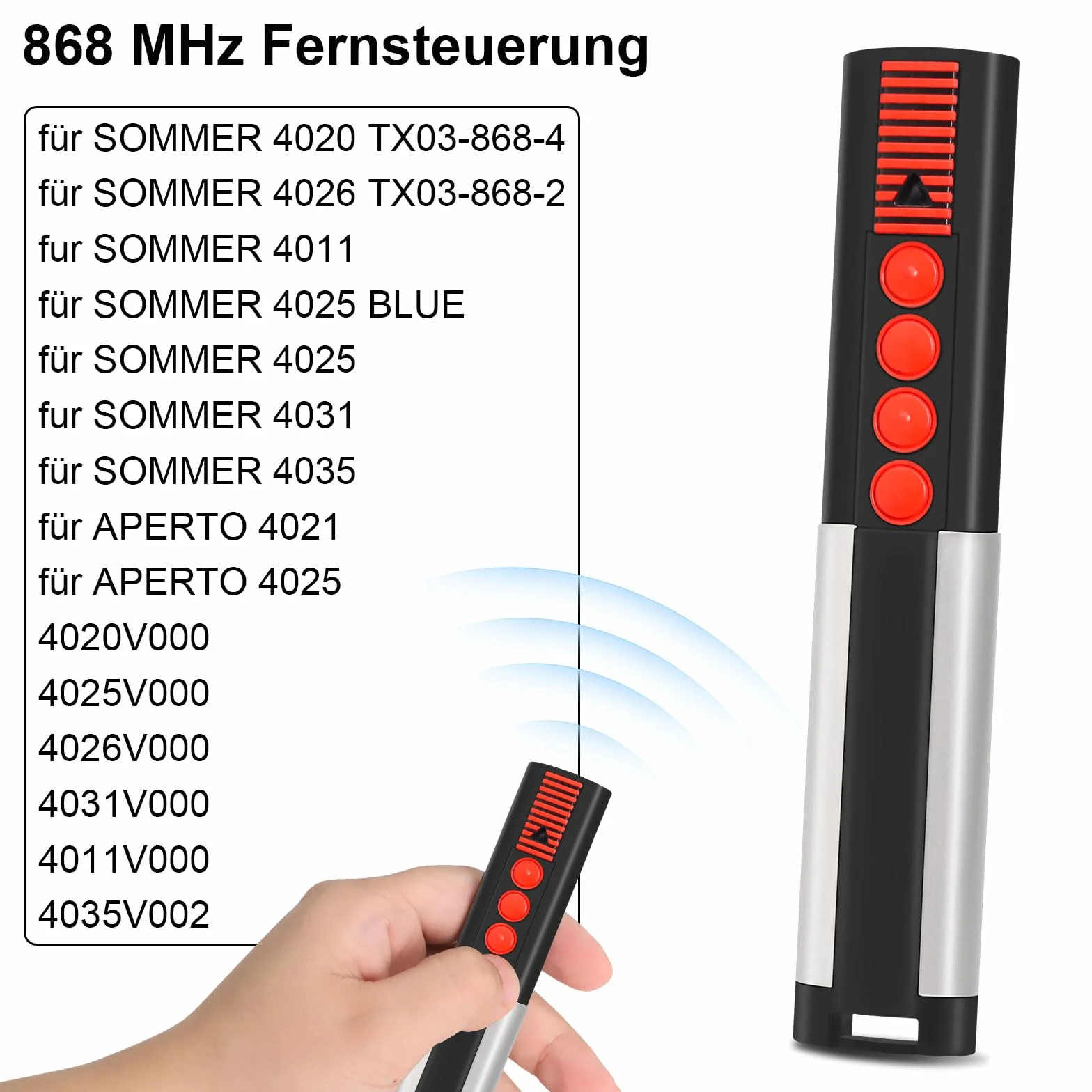 Sostituzione Telecomando Cancello 434,42MHz 4 Canali per somm-tx03-434-4-xp 4013 TX02-434-4-XP 4014 TX03-434-2 4022 TX03-434-2