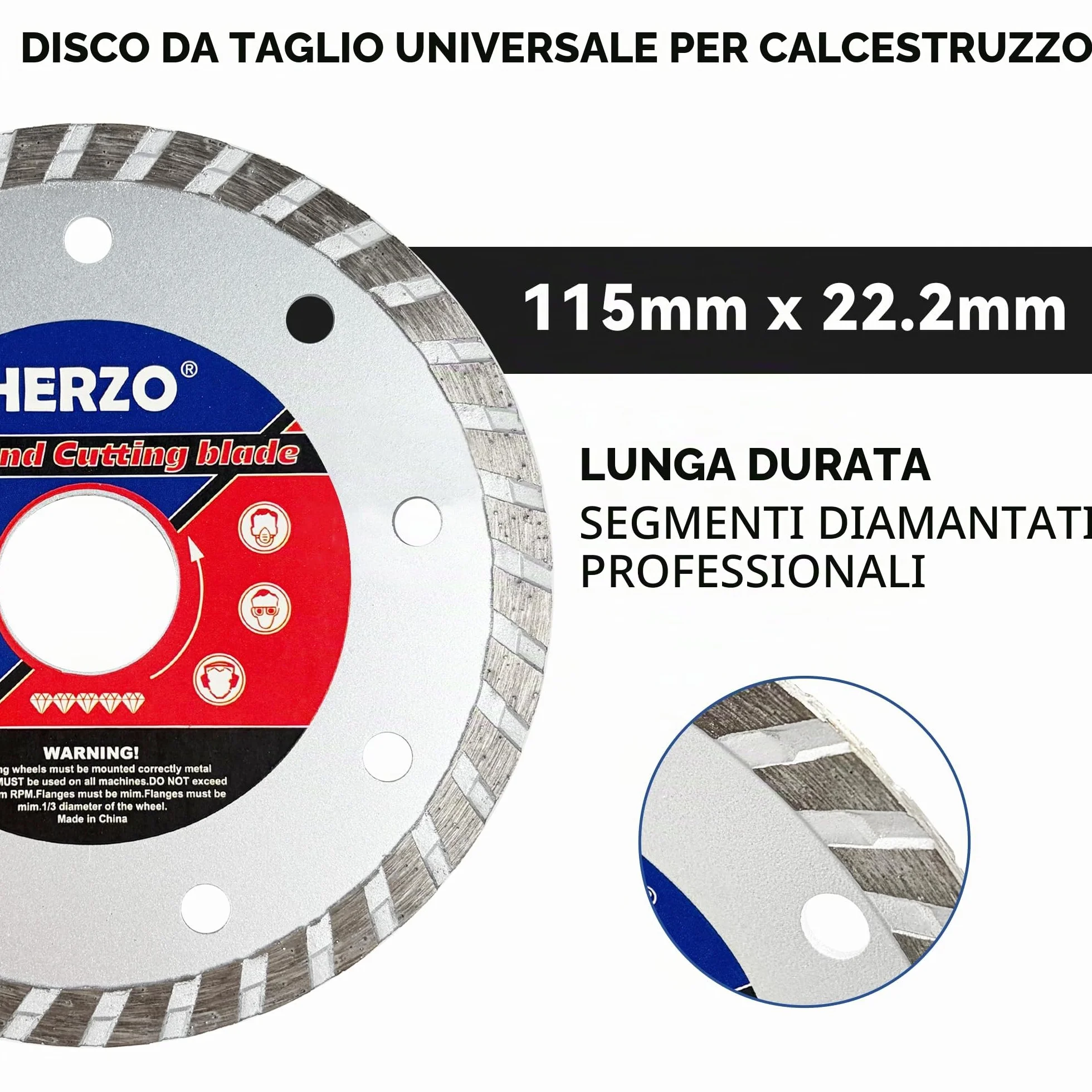 HERZO Cuffia Aspirazione con Slitta 115/125 mm