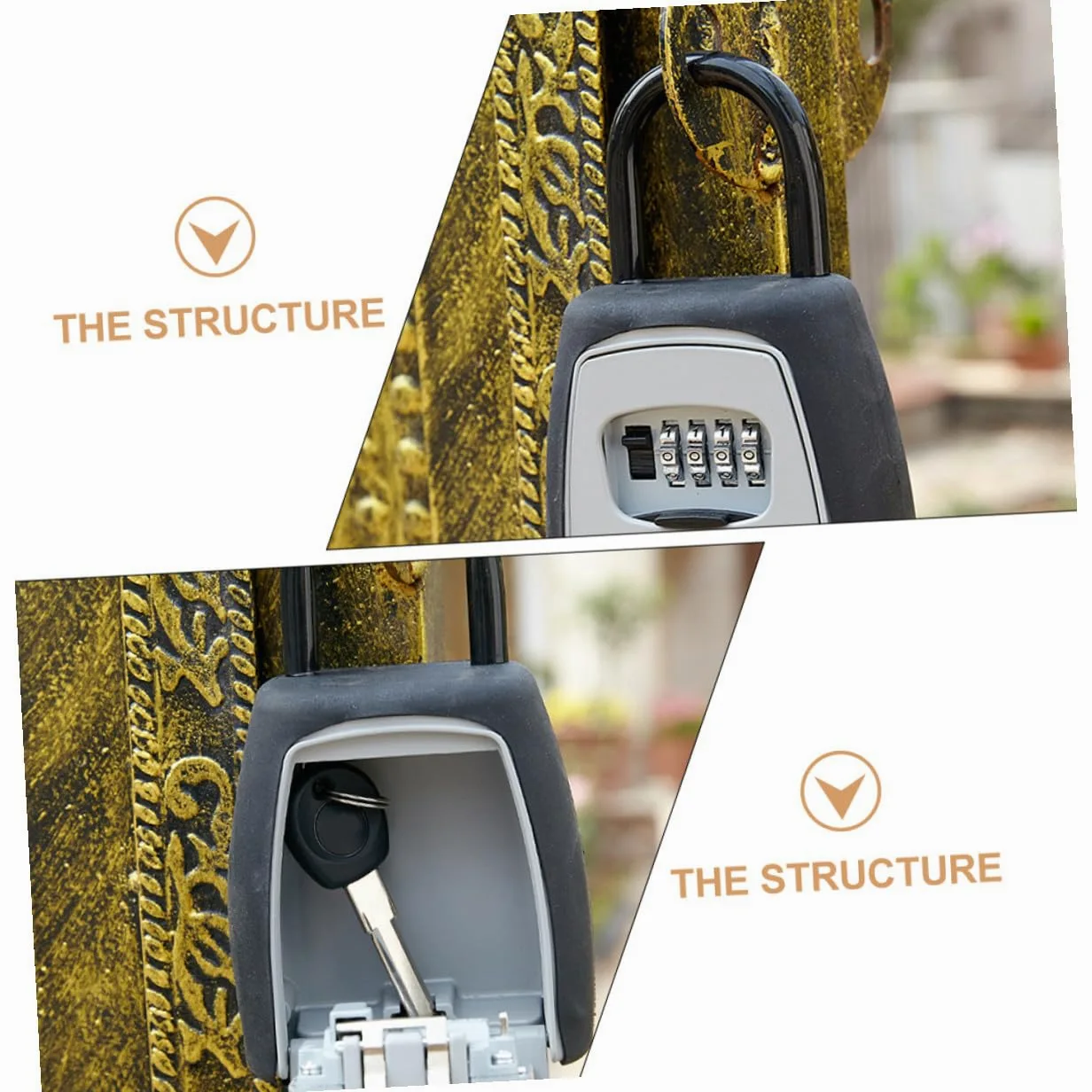 Housoutil Scatola Portachiavi Muro con Combinazione Scatola per Chiavi e Antiruggine Facile Installazione per Casa e Ufficio
