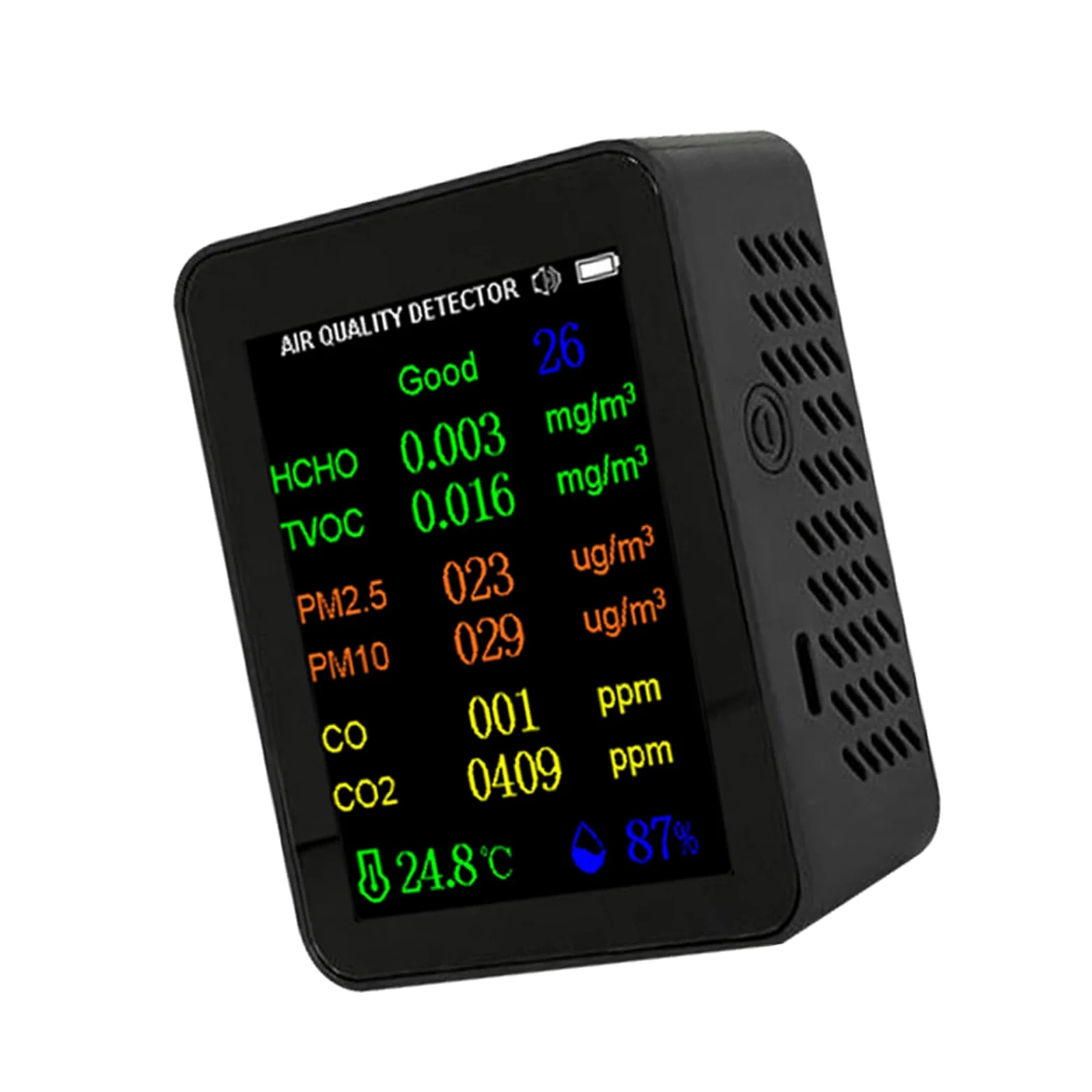 Kavolet Misuratore Portatile della qualità Dell'aria App Control Rilevatore di Anidride Carbonica 9in1 per Interni Domestici e Lavorazione dei Materiali (#3)