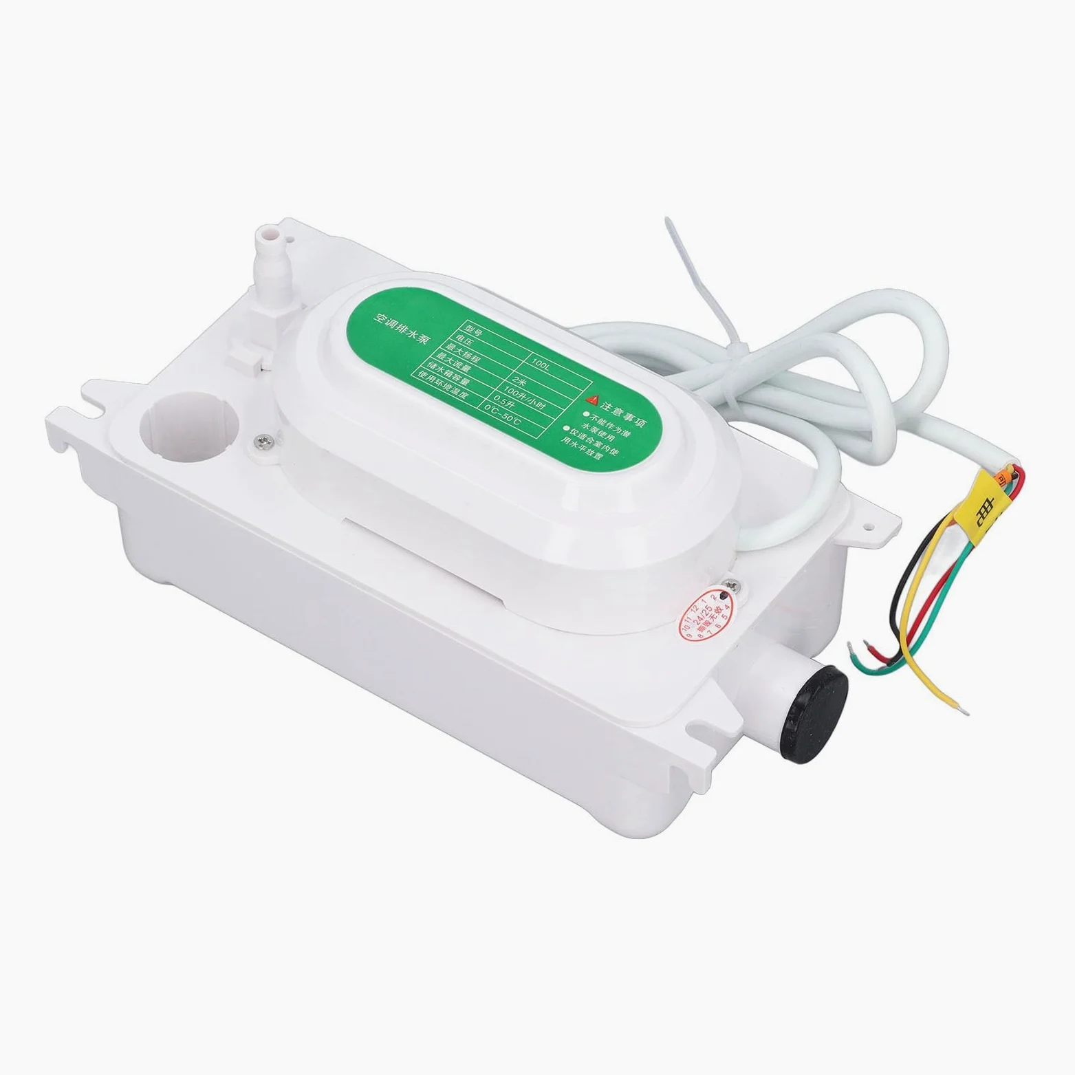Fabater Pompa Automatica della Condensa HVAC Scarico Rimozione Sollevamento 100L/H Serbatoio da 0,5L per Deumidificatore Macchina per il Ghiaccio 100-230V, 22dB Spegnimento Automatico Silenzioso