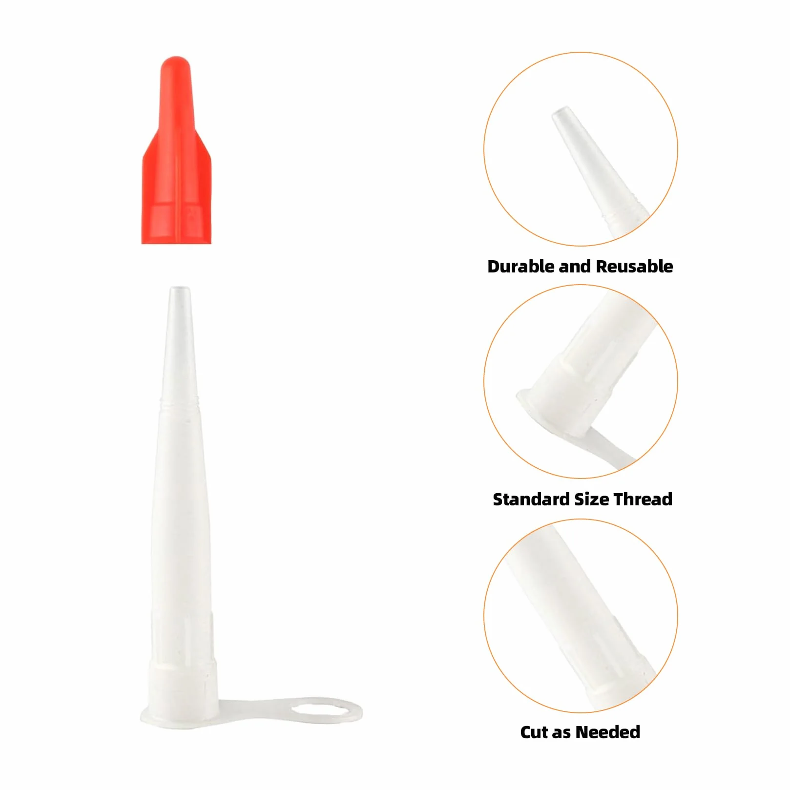 Set di 30 punte silicone con tappi di tenuta per cartuccia