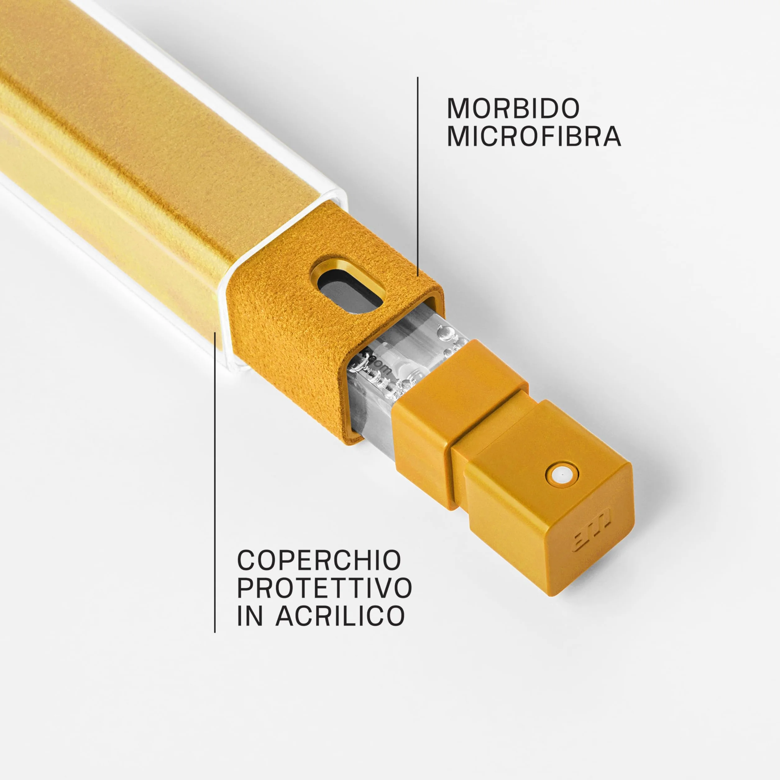 am Spray Pulizia Schermo 2 in 1 con Panno in Microfibra Integrato per Smartphone, Tablet, Laptop, Monitor PC, Smart TV e Display Auto, Ricaricabile (Giallo, 1 Pack)