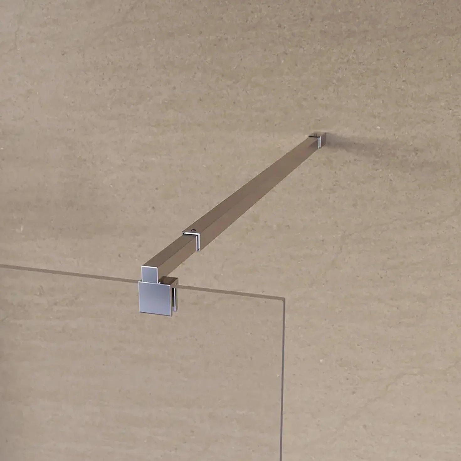 Box Doccia Walk-In 70x200cm Vetro Temperato 8mm Anticalcare