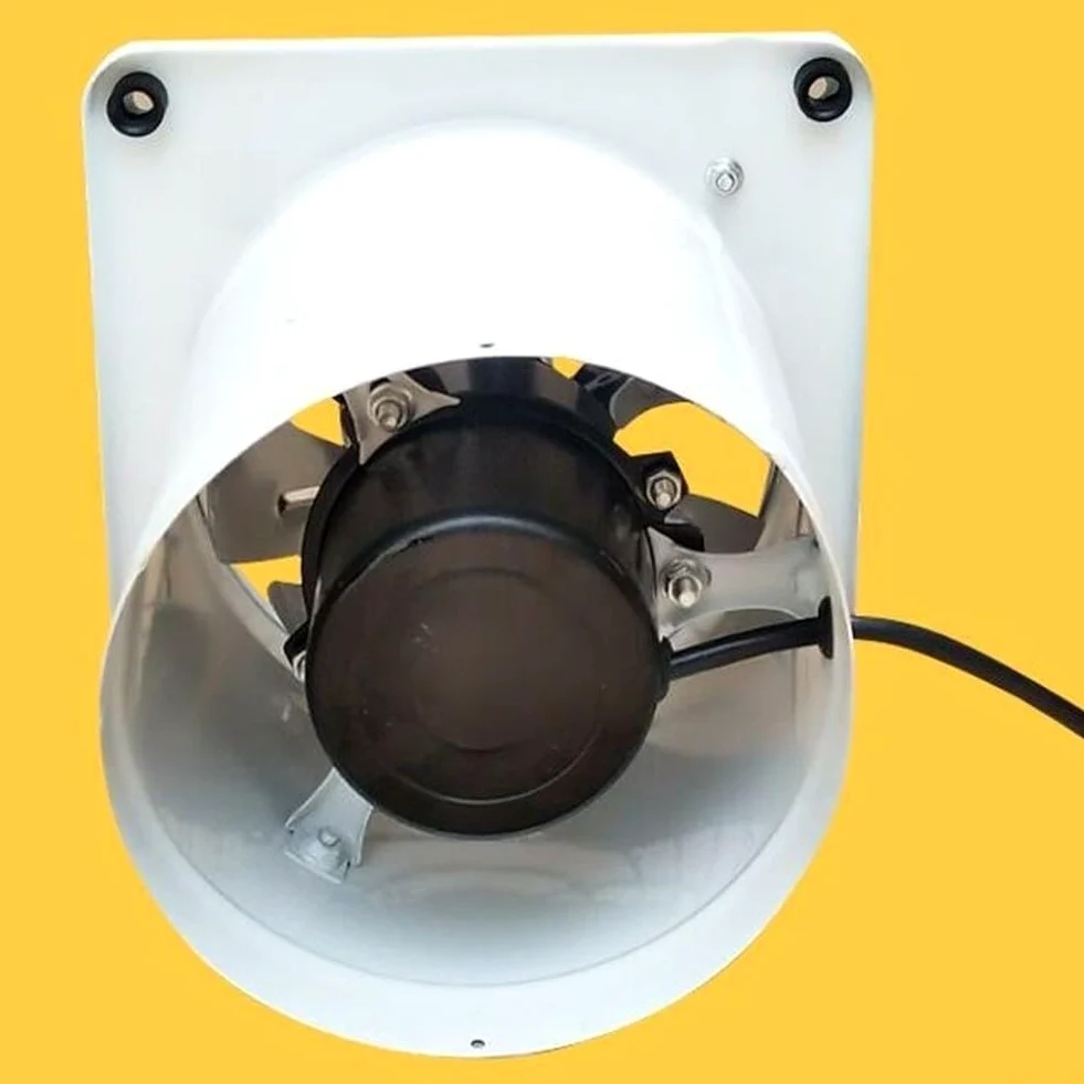 Ventola di scarico da 6 pollici, motore in rame da 40 W, efficiente (nero) | Dual Flow, estrazione/alimentazione, controllo touch, rimuove fumo/odori, flusso d'aria fresca