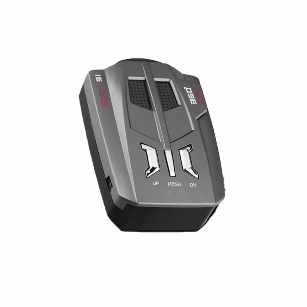Rilevatore radar per auto a 360 gradi Grey, dispositivo di avviso vocale a LED a LED con 200-800 m di avvertimento remoto a lunga distanza, linguaggi Multri supportati