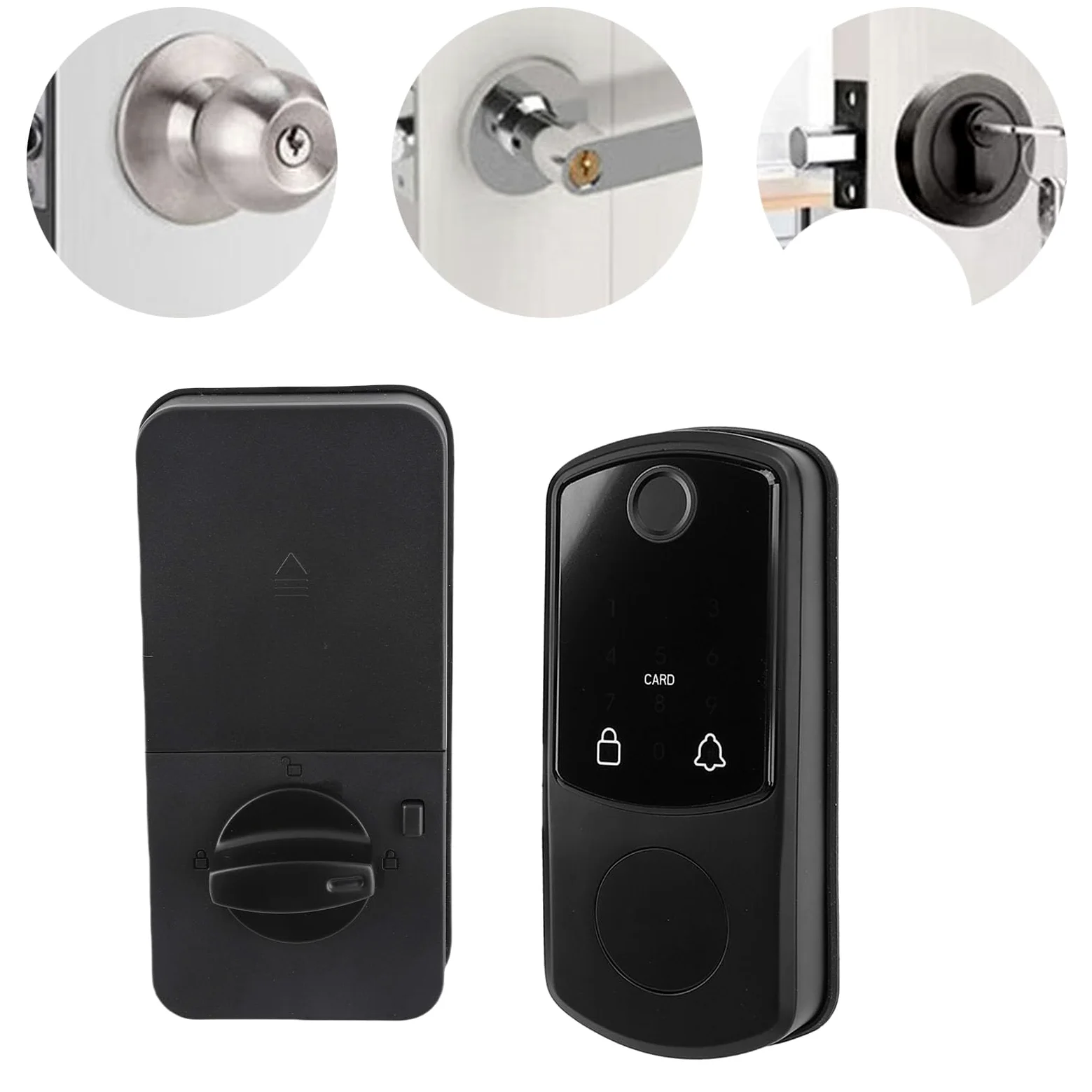 Catenaccio Elettronico con Serratura Digitale Smart Lock con Chiave di Blocco Automatico Password Password Impronta Digitale, Ideale per Porte di Casa, Ufficio, Appartamento e Hotel