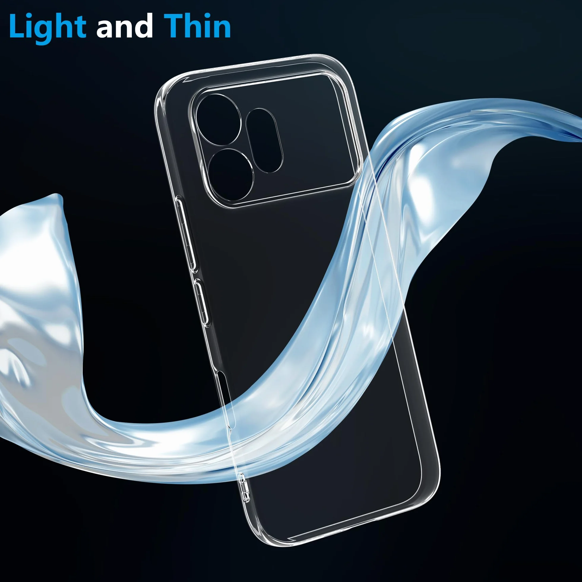 FDHYFGDY Cover per Honor 600 5G Custodia per Telefono, Anti-ingiallimento Antiurto Trasparente con Custodia Protettiva, Ultra Sottile Morbido in TPU Custodia Protettiva