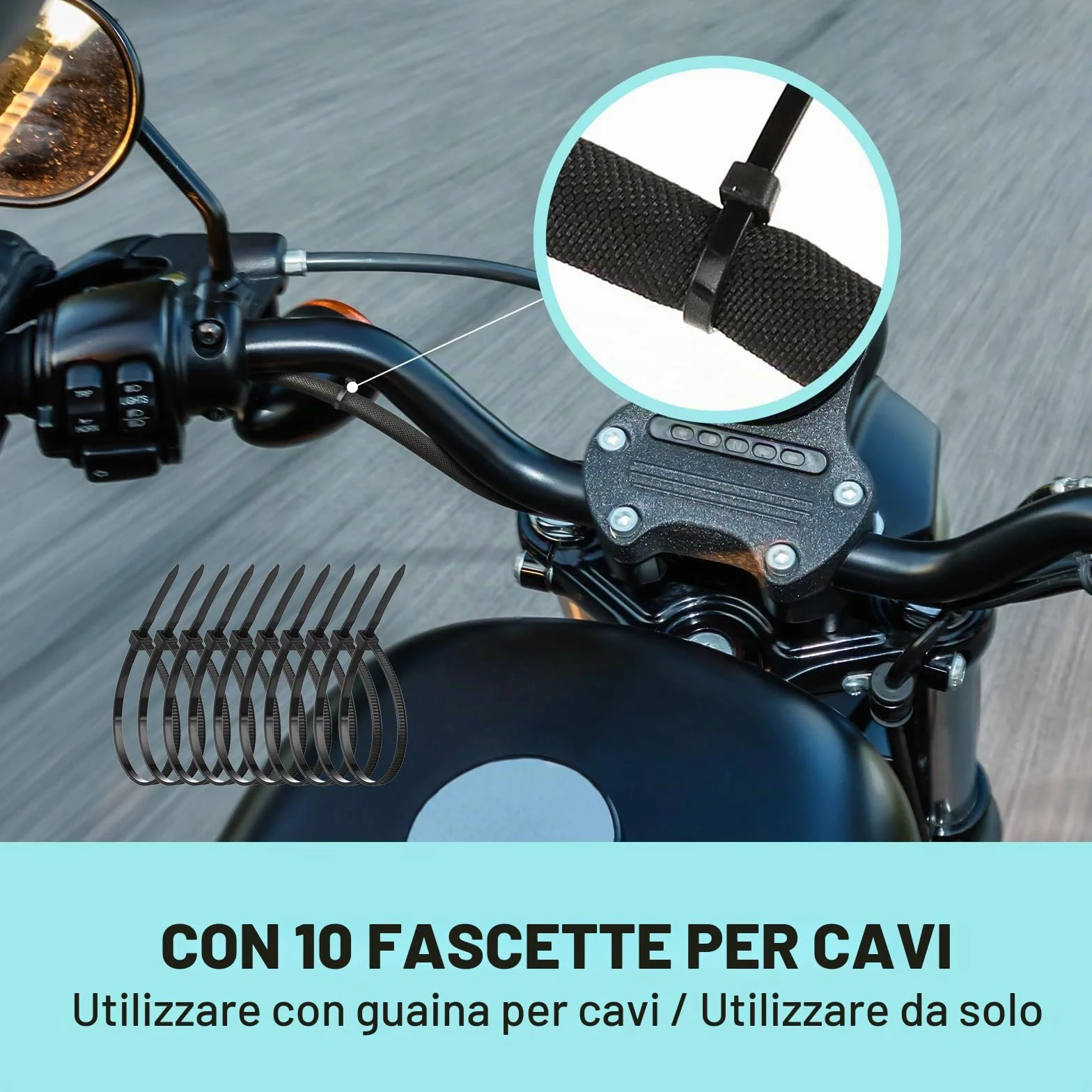 AGPTEK Guaina per Cavi Autorichiudente 13mm-3m Rivestimento Flessibile in Tessuto per Fili Elettrici