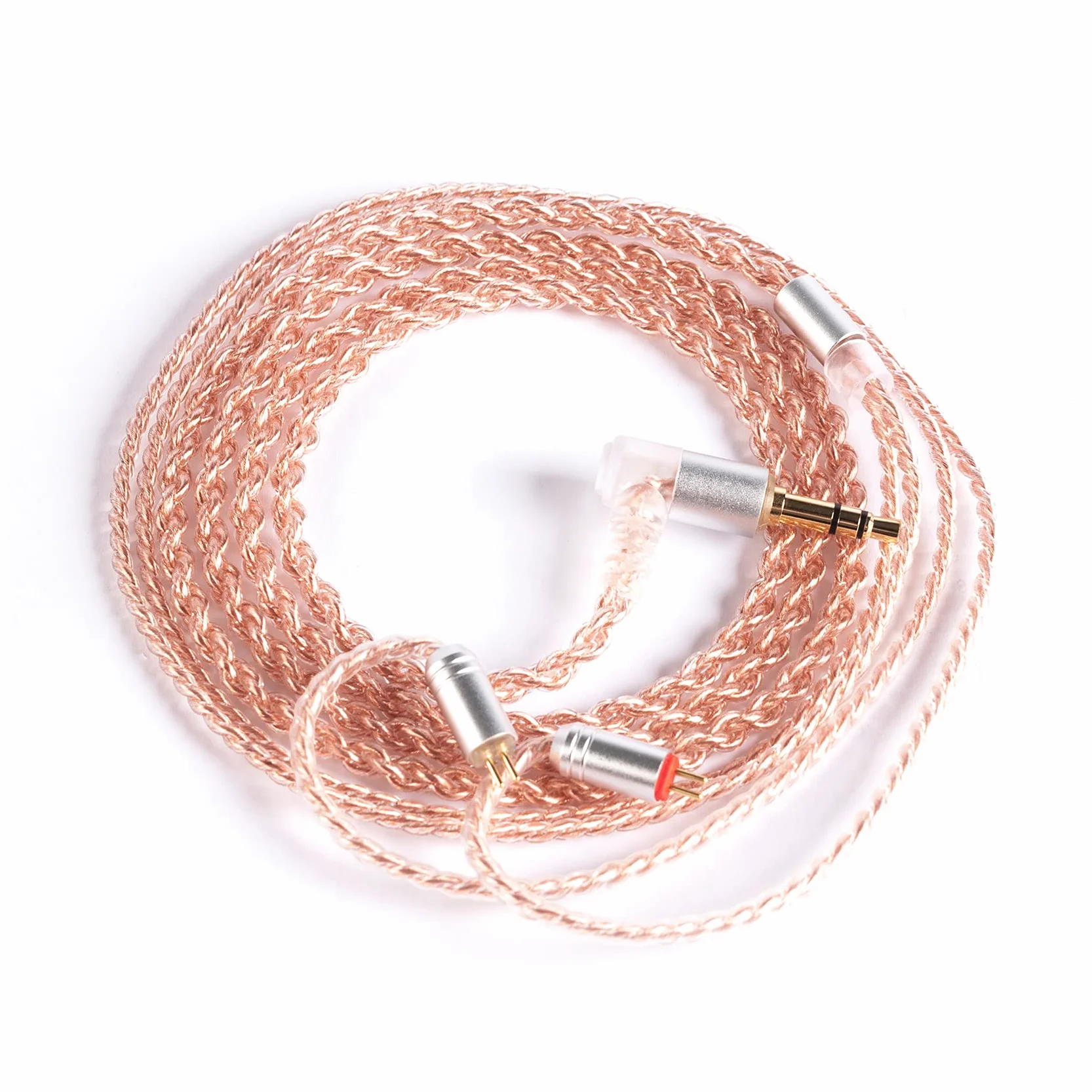 EZ EAR KBEAR - Cavo per auricolari, 4 N in rame senza ossigeno, cavo per monitor auricolari, migliora il suono per ES4, ZST ZSN ZS3, ZSR, C10, AS10, ZS10, V80, V90 (2 pin, 3,5 mm, nessun microfono)