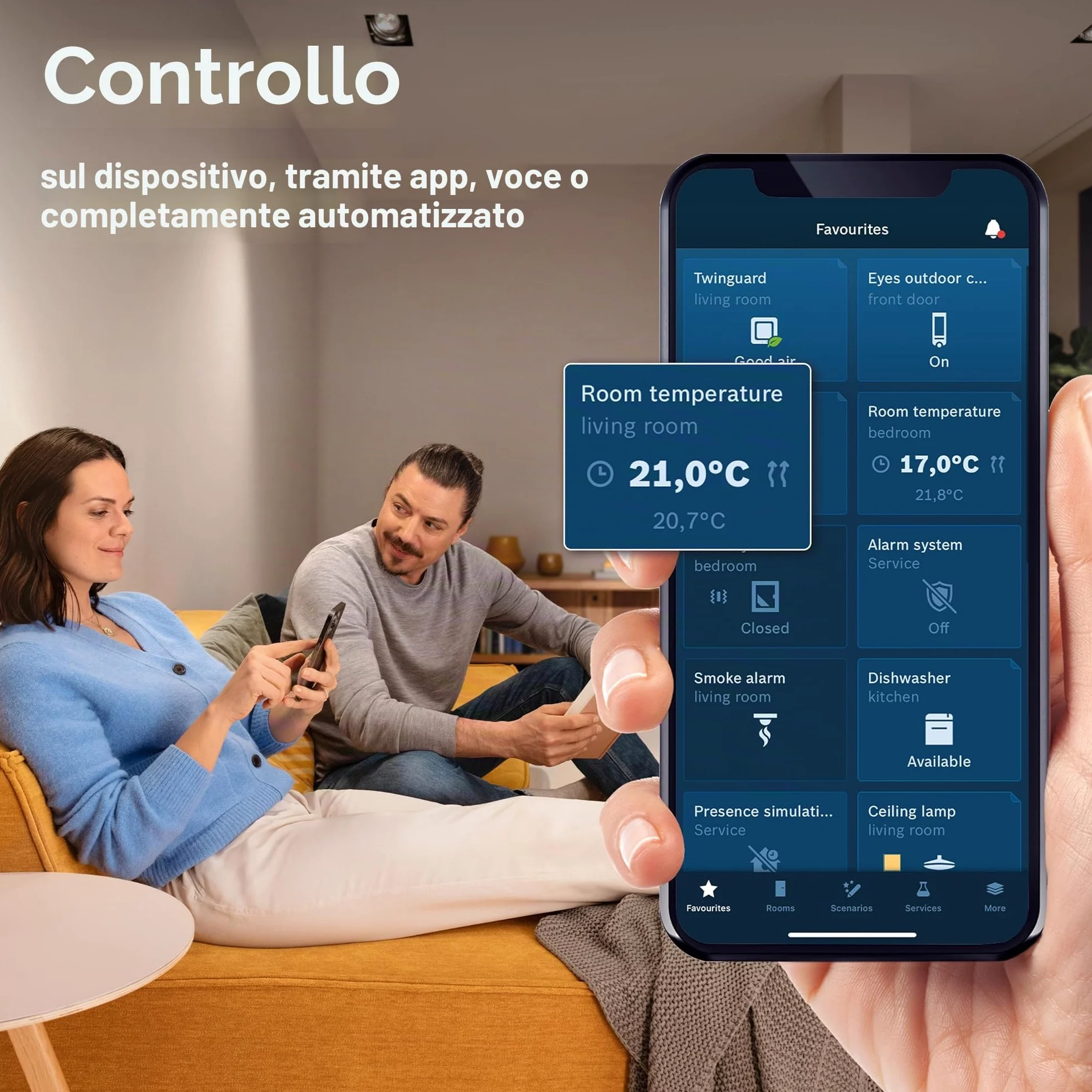 Bosch Smart Home Termostato per radiatore II [+M], termostato intelligente, uso flessibile nel sistema Bosch Smart Home o in sistemi Matter di diversi produttori, set da 3 pezzi