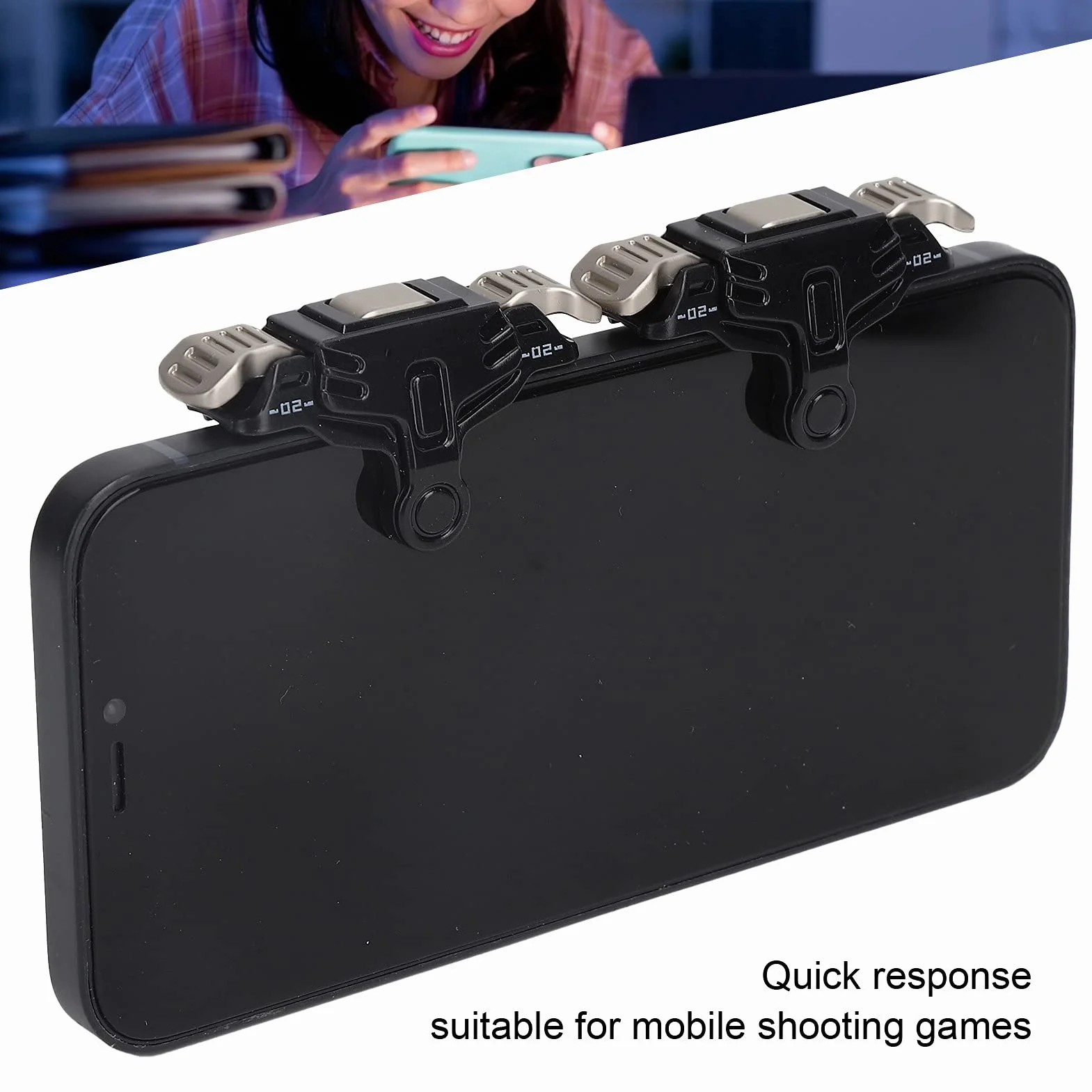 PUSOKEI Trigger di Gioco per Telefono Cellulare Scatto di Gioco per Cellulare Ergonomico Bouton Smartphone Controller di Gioco Trigger per Gamepad per Android/per iOS Telefono 6-13mm / 0.2-0.5in