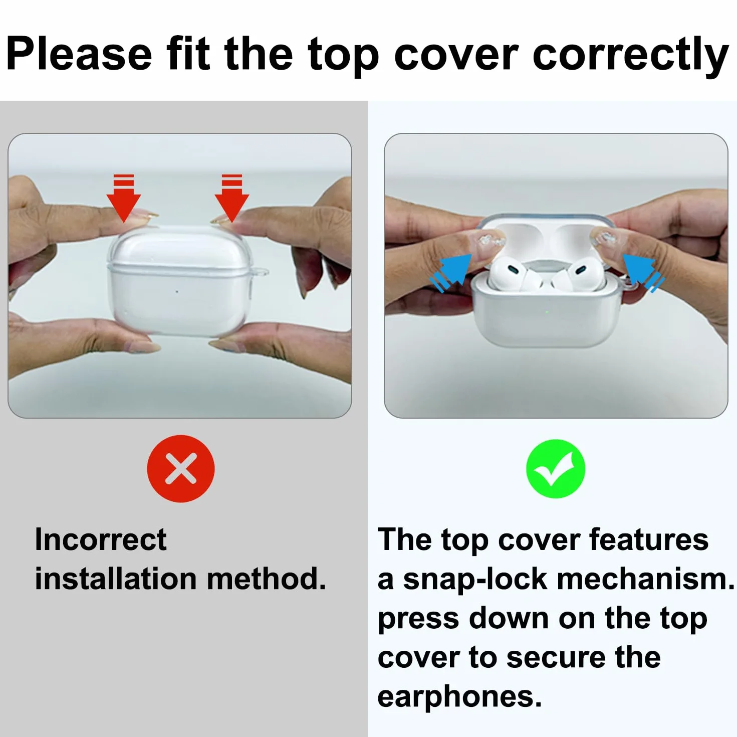 Lemxiee Custodia per AirPods Pro 3 Cover Case in TPU Trasparente
