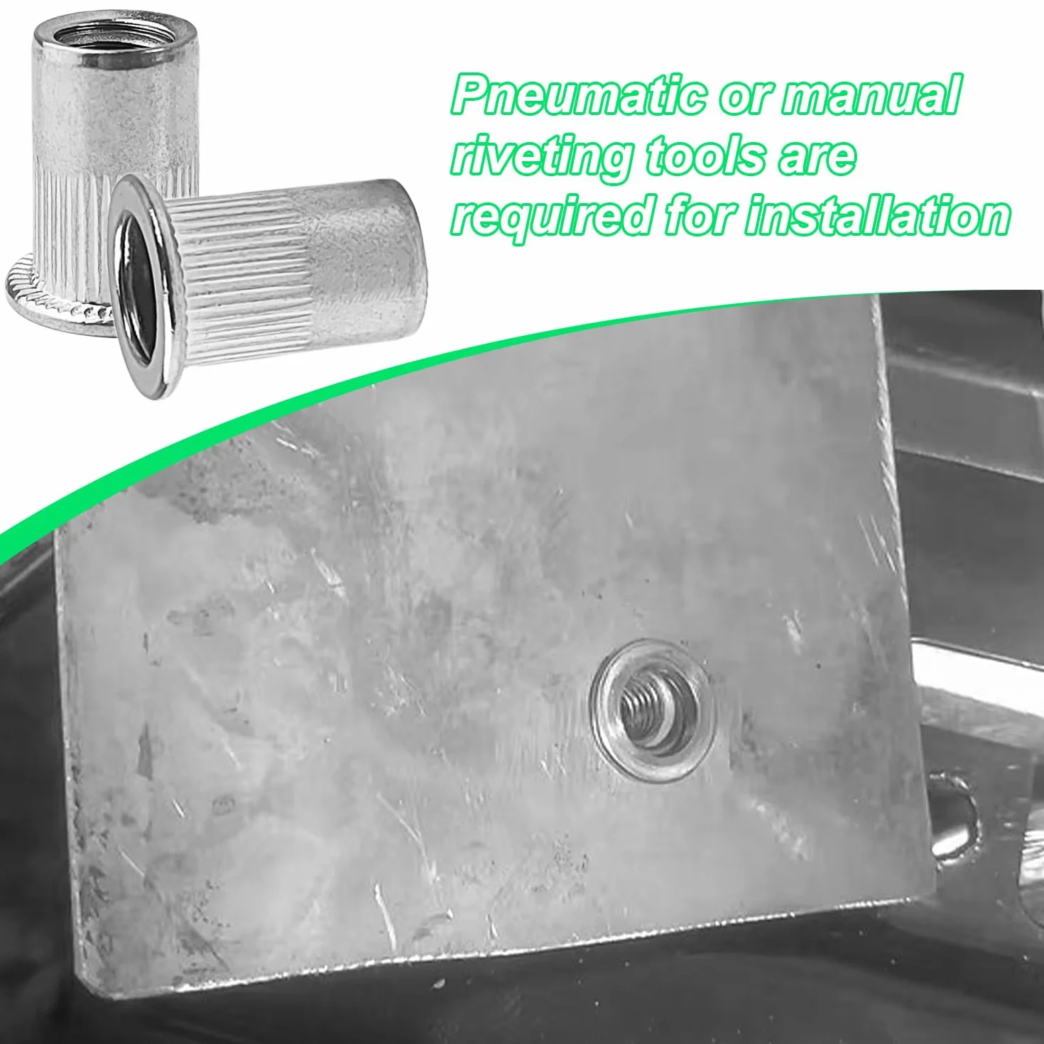 Rivetti Filettati M8 Acciaio Inossidabile 10 mm Inserti Ciechi per Metallo e Plastica 100 Pezzi