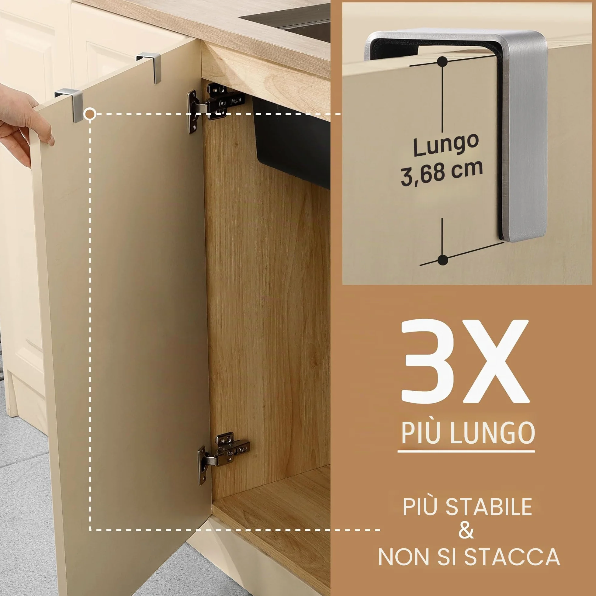 KES SUS304 Porta Asciugamani Cucina Acciaio Inossidabile 2 Pezzi KTH200S26-2-P2