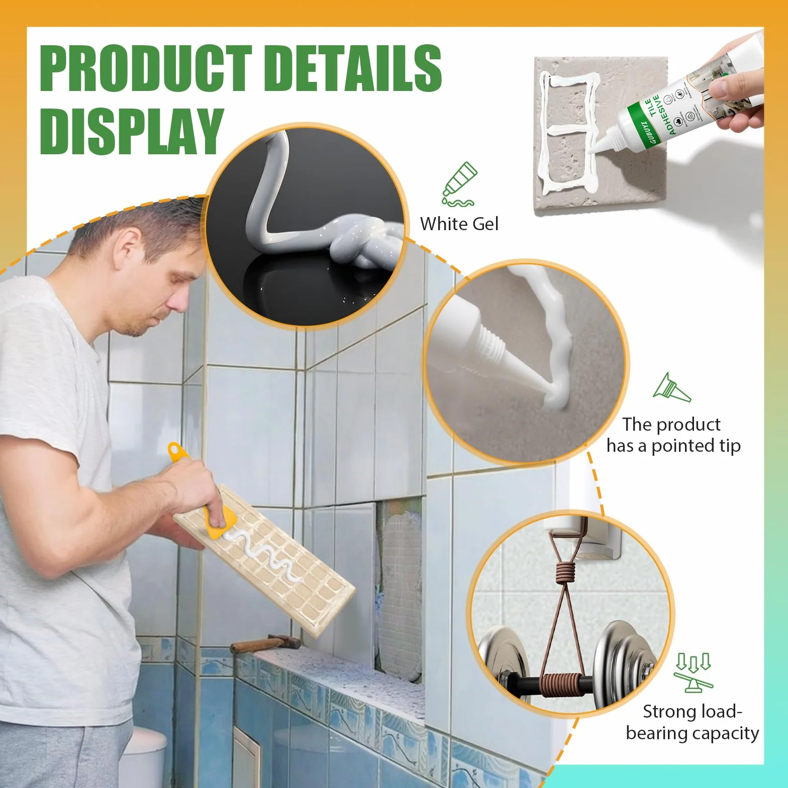 Colla per Piastrelle 150ml Pasta Bagno Esterno Interno Sigillante Riparazione Crepe Giunti