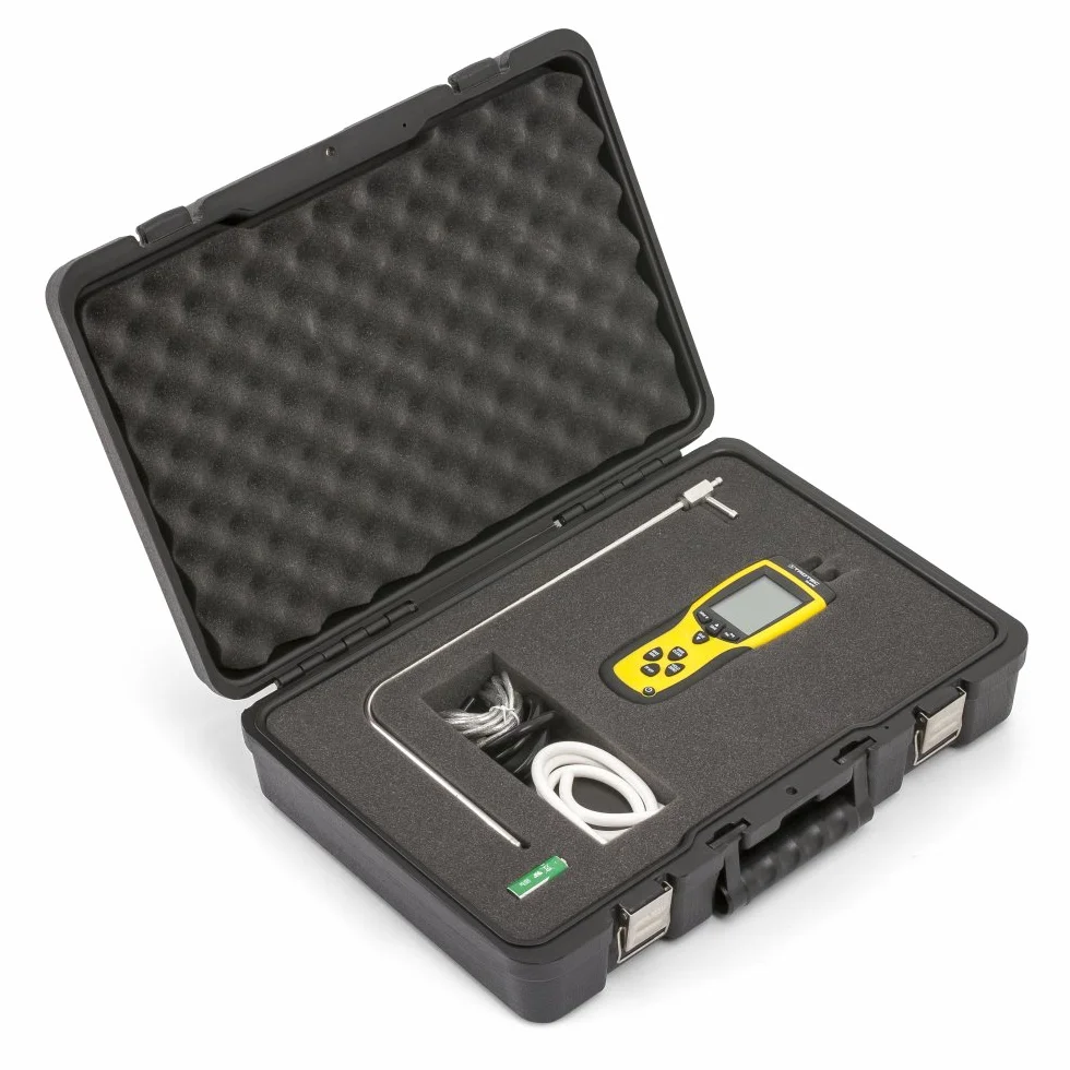 Trotec TA400 Anemometro con tubo di Pitot Nero Giallo