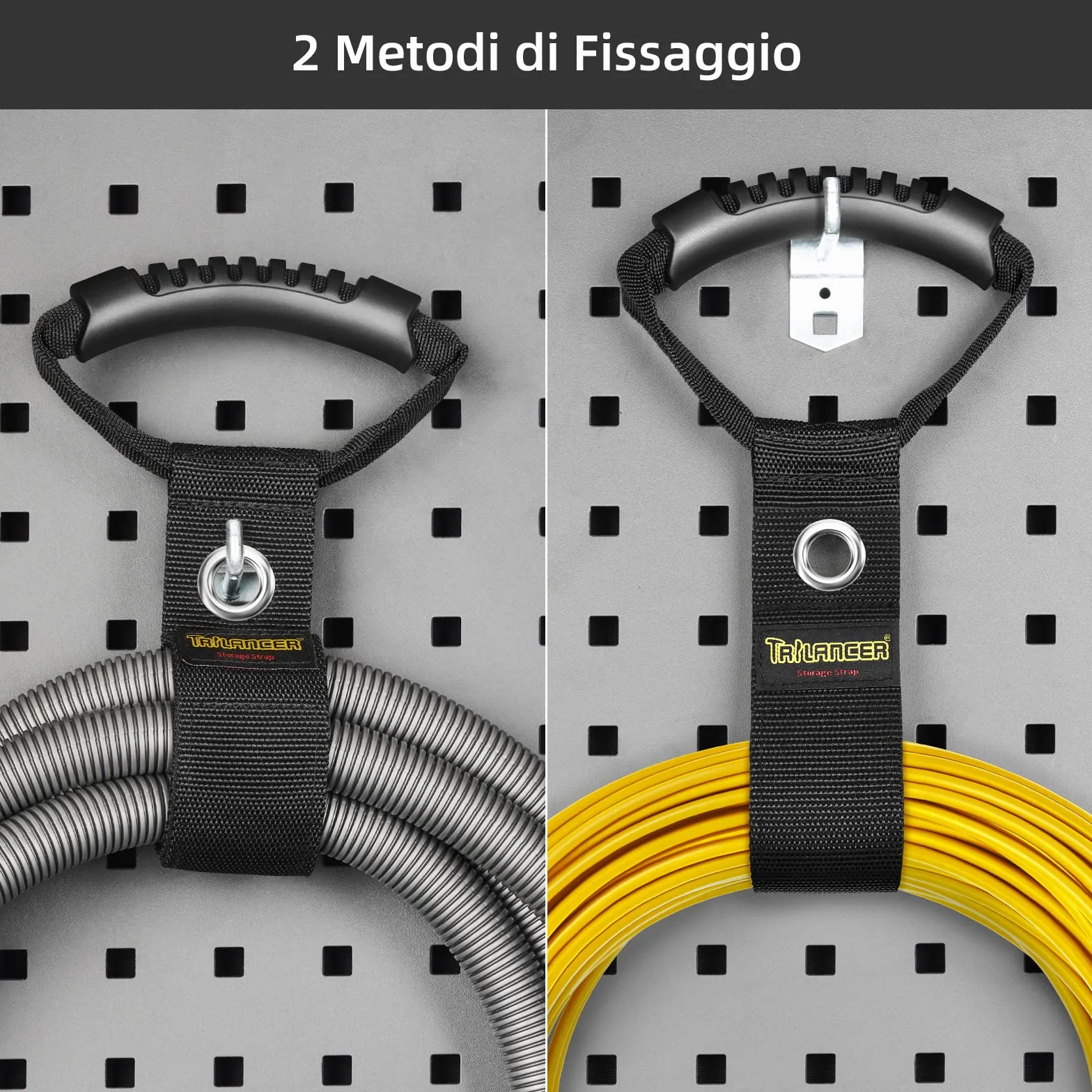 Organizer per Cavi e Tubi 55 cm con Maniglia per Trasporto e Stoccaggio, Appenditubi da Giardino