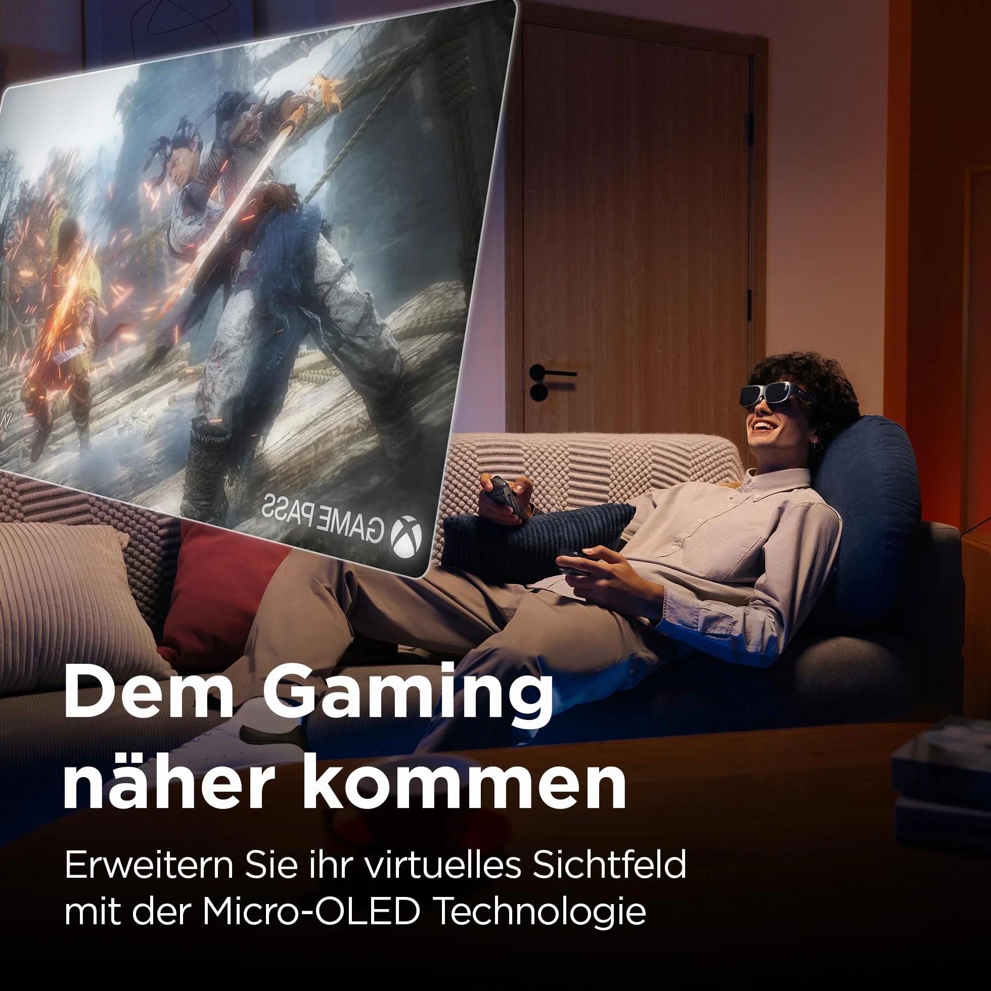 Lenovo Legion Glasses | Occhiali da realtà aumentata | Audio stereo | Micro OLED | 60Hz | Plug & Play | USB-C | Nero