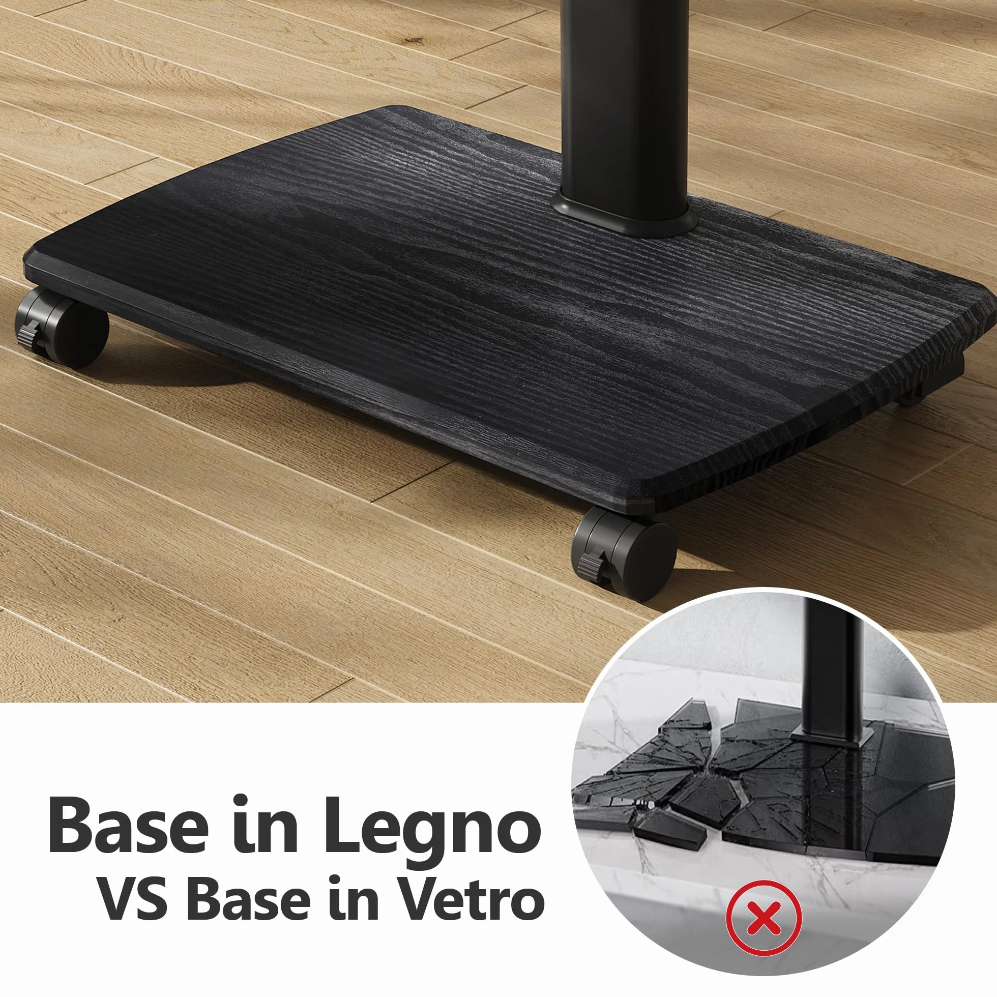 FITUEYES Supporto TV Da Pavimento Mobile Con 3 Ripiani Per TV 32–70 Pollici Fino A 40 Kg, Altezza Regolabile E Girevole, VESA Massimo 600×400, Ideale Per Appartamenti E Uffici