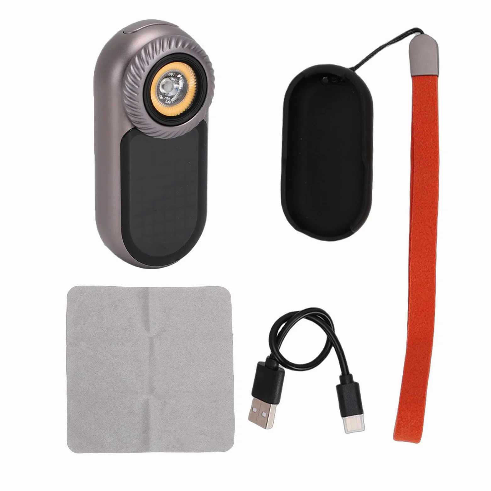 Fabater Torcia Elettrica, luminosità LED da 400, Display con RGB, Batteria Ricaricabile da 600 MAh, Impermeabile, Portatile, Alluminio di Grado Aerospaziale, Luce Ricaricabile, Luce LED con Morsetto