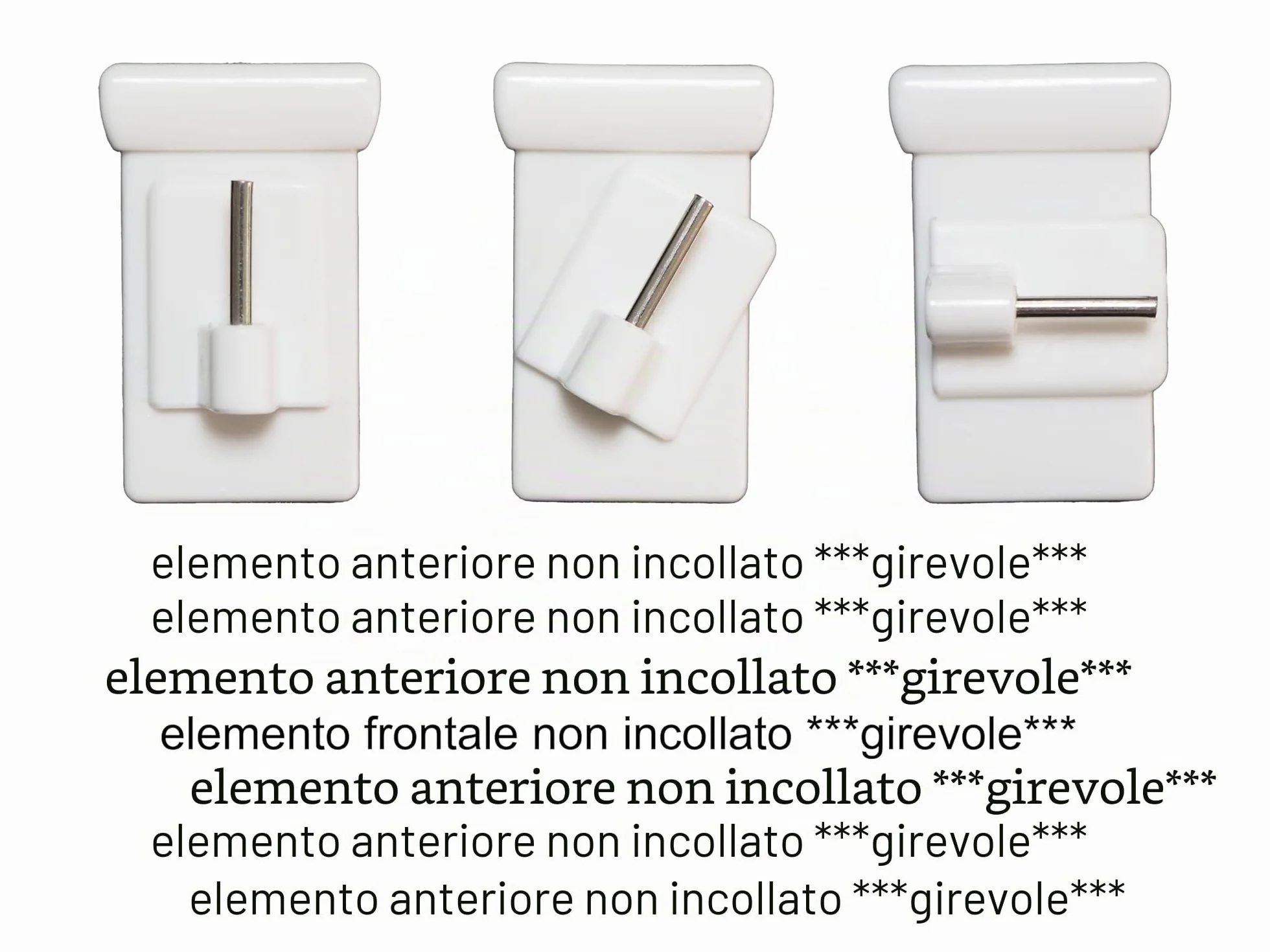 Ganci per finestre decorativi 4 pezzi campo serraggio 10-27 mm bianco